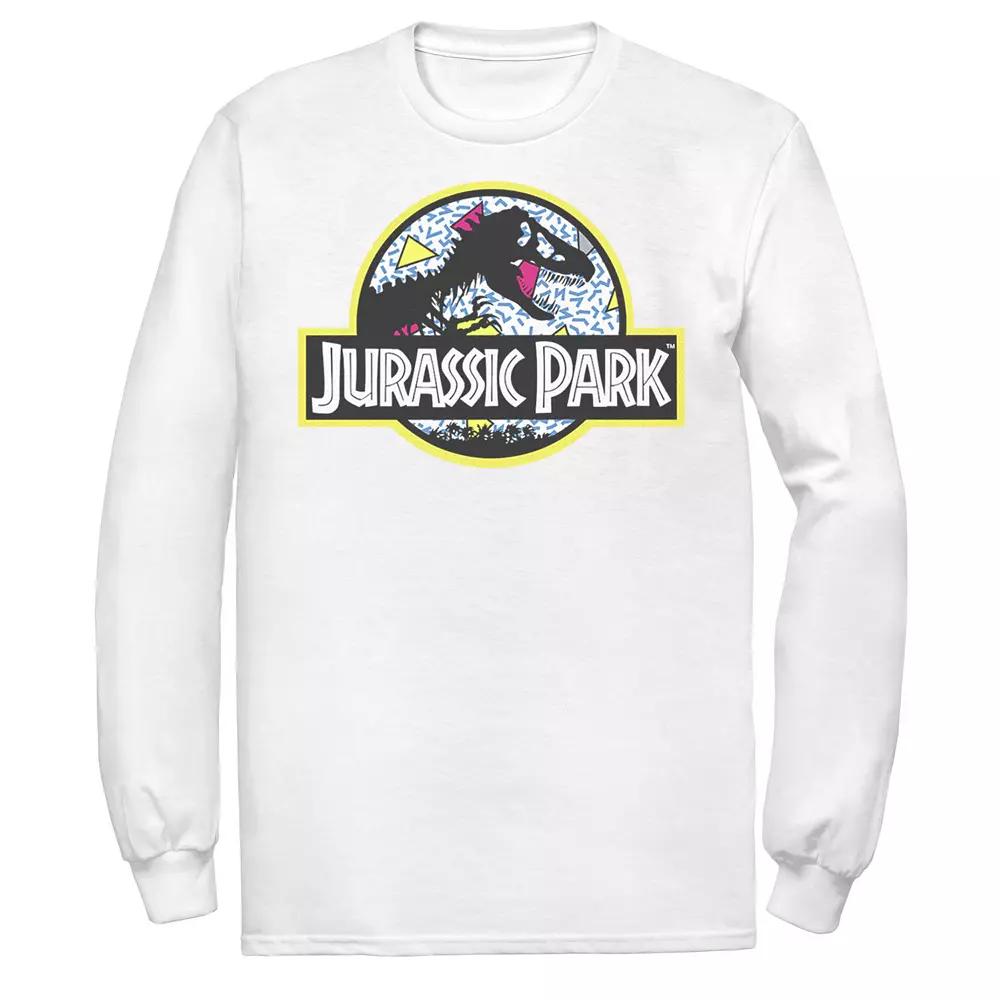 Men's Jurassic Park Blue Retro Classic Icon Tee,  Product Image