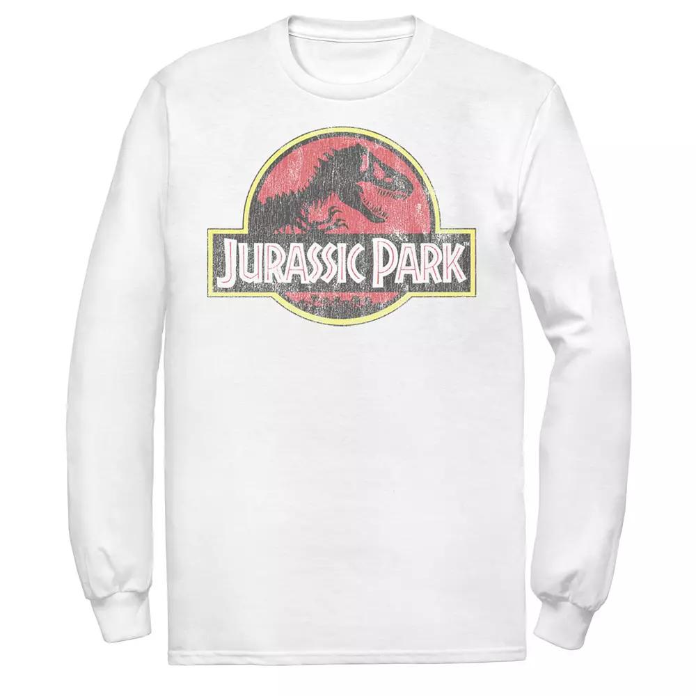 Men's Jurassic Park Distressed Original Park Logo Long Sleeve Graphic Tee,  Product Image