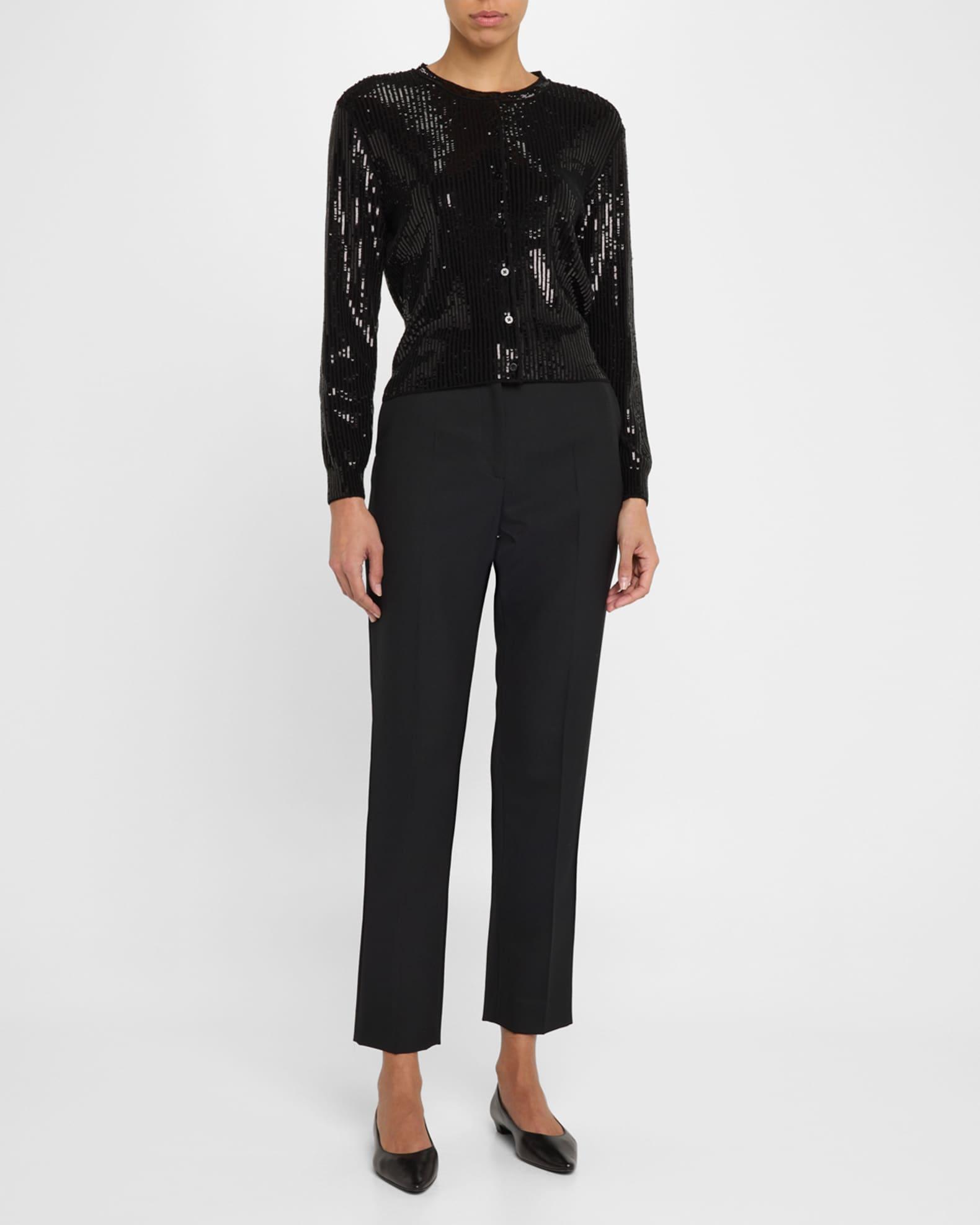 Aspen Button-Down Sequin Wool Cardigan Product Image