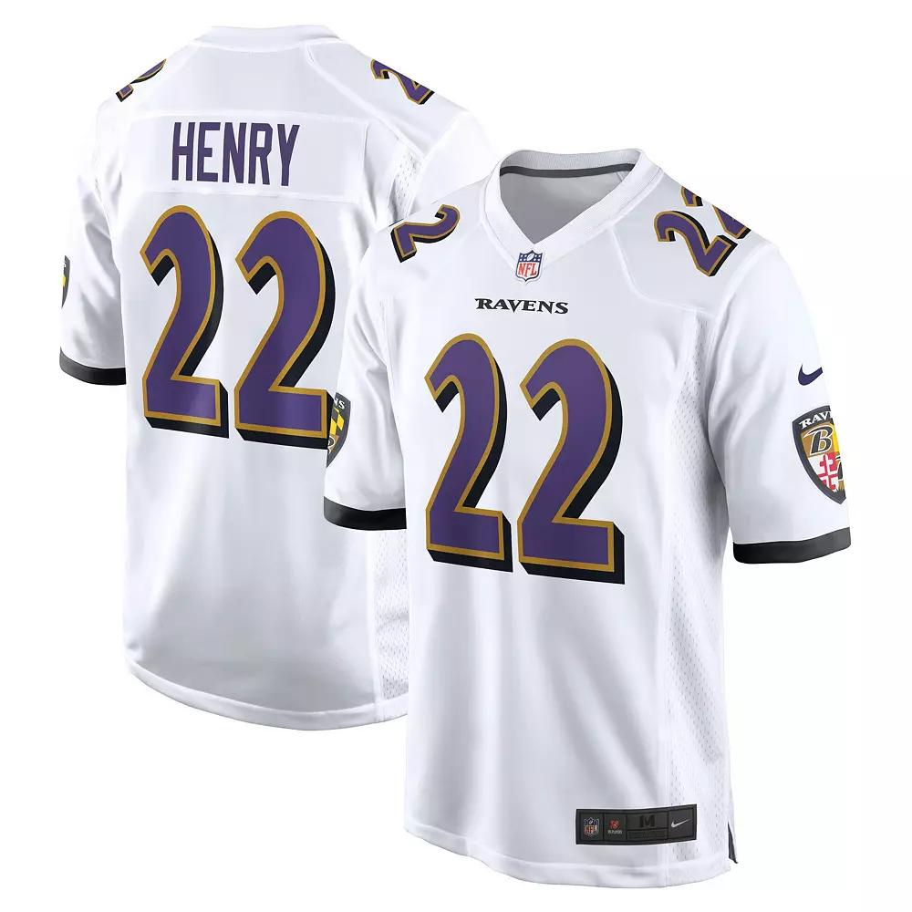 Men's Nike Derrick Henry White Baltimore Ravens White Game Jersey,  Product Image