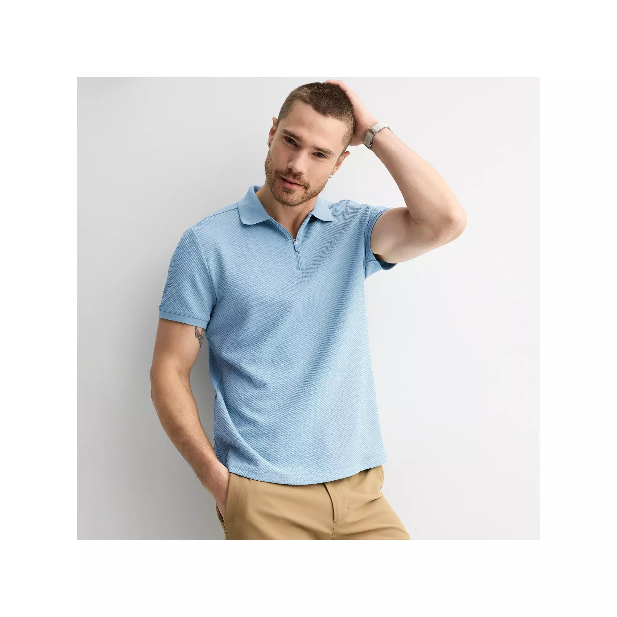 Men's FLX Texture Zipper Polo,  Product Image