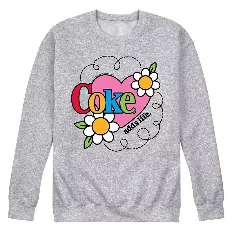 Men's Coke Colorful Collage Fleece Sweatshirt,  Product Image