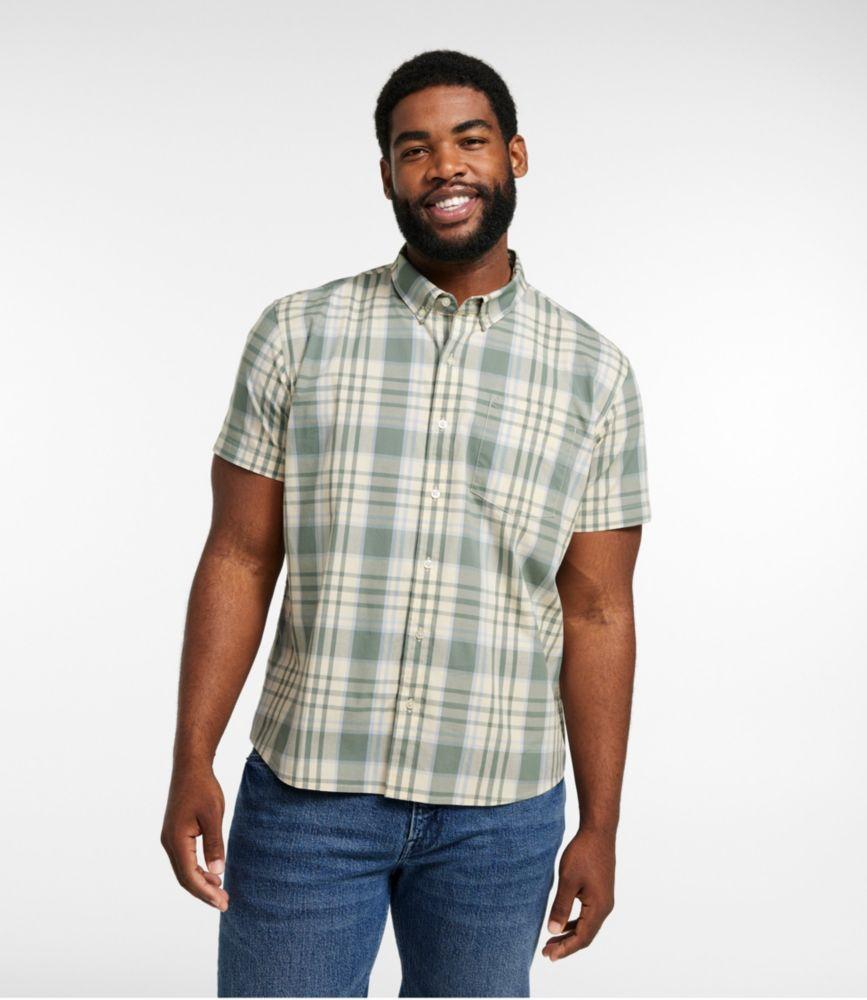 Men's Signature Stretch Poplin Shirt, Short-Sleeve, Slim Fit Product Image