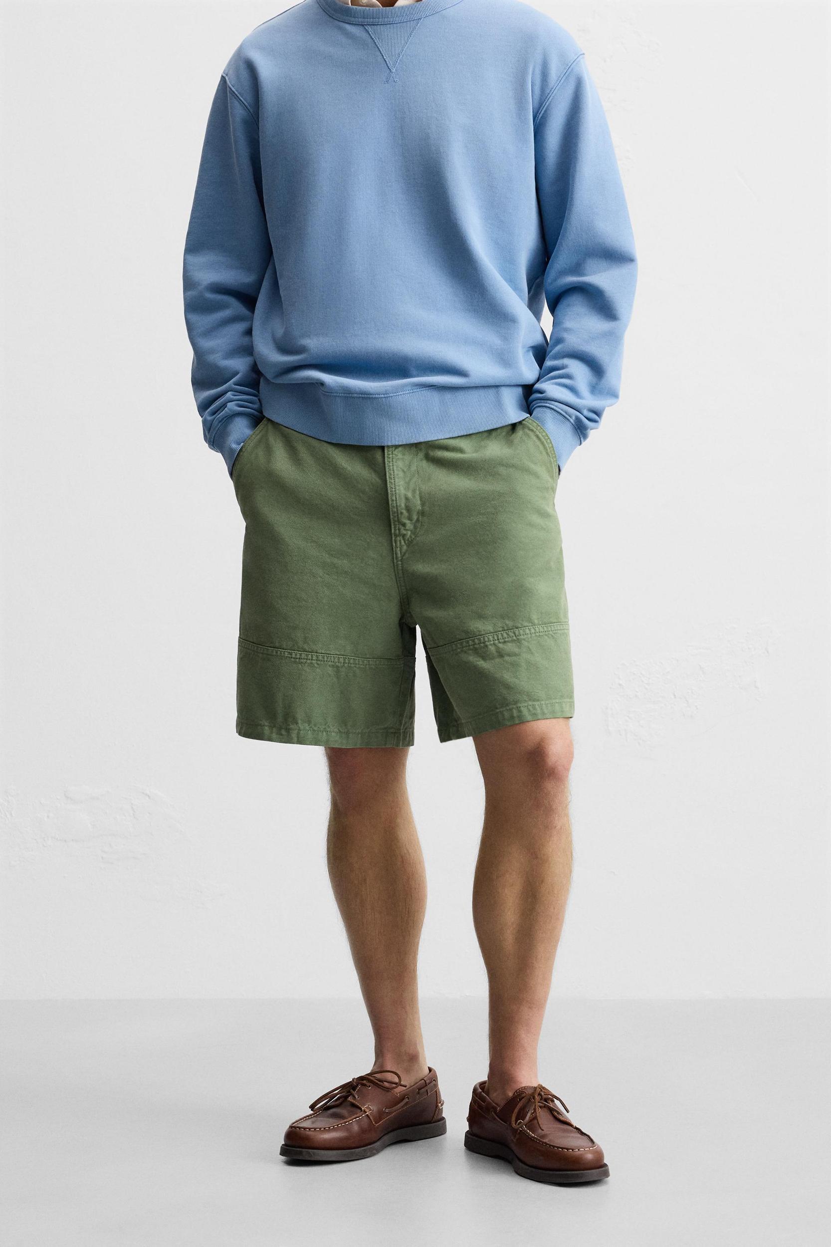 WASHED CANVAS SHORTS Product Image