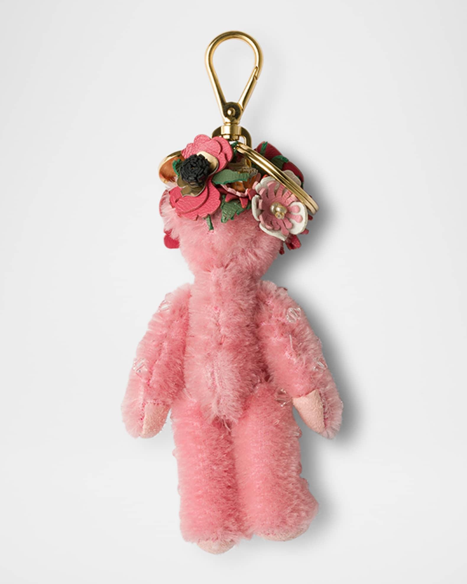 Teddy Bear Bag Charm with Metal Ring Product Image