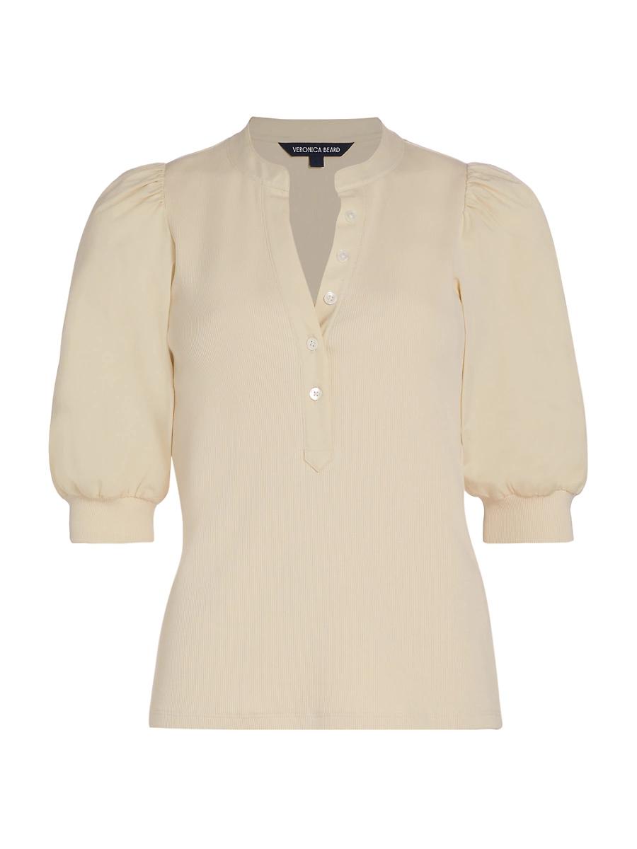 Veronica Beard Coralee Mixed Media Top Product Image