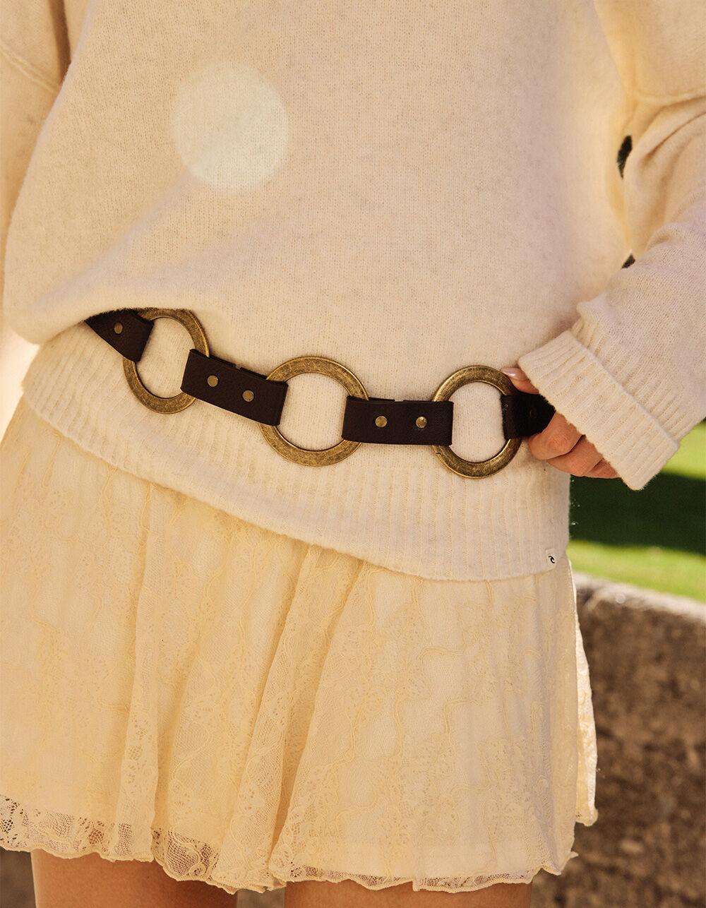 Chain Link Womens Belt - BLACK Product Image