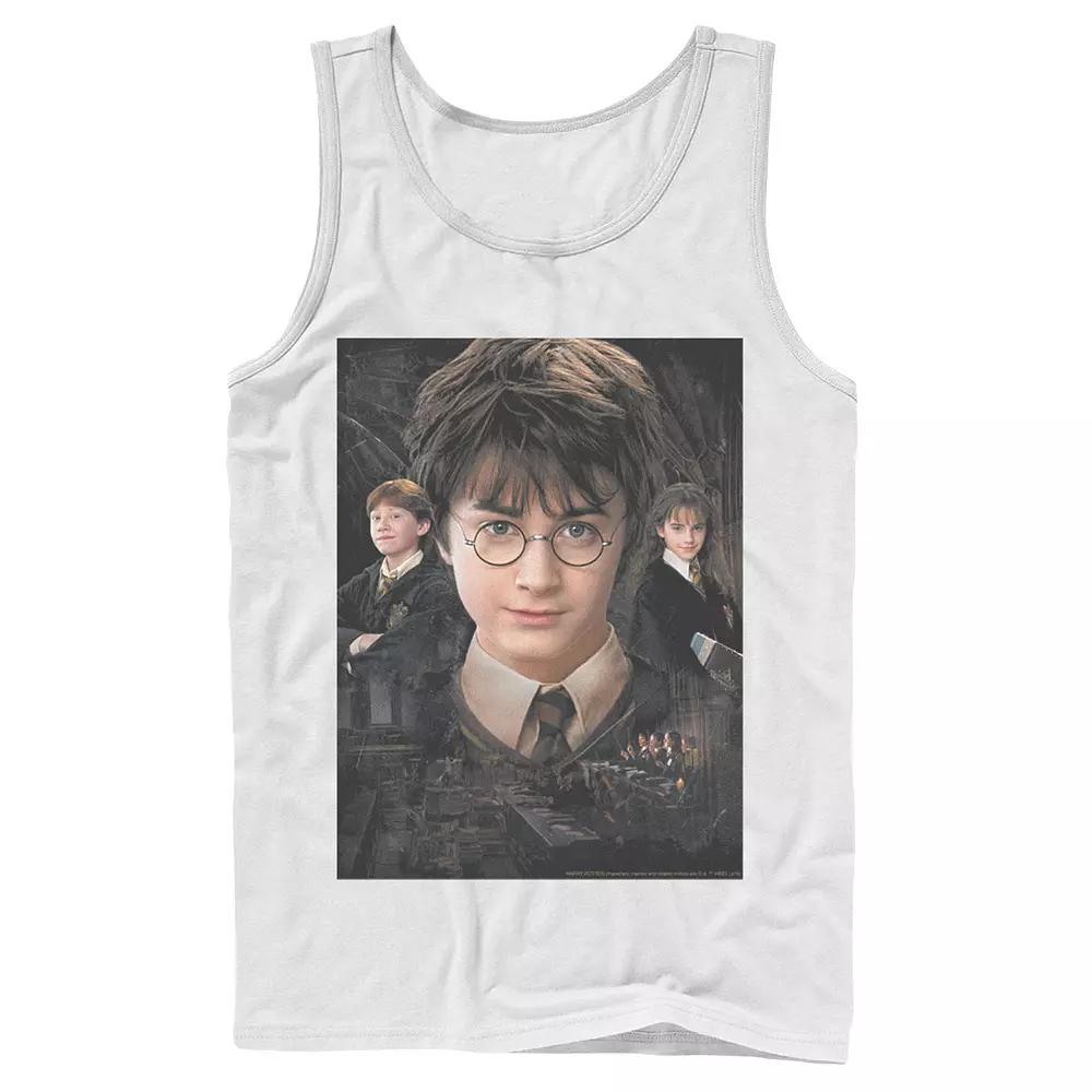 Men's Harry Potter Chamber Of Secrets Harry Ron Hermione Poster Graphic Tank Top,  Product Image