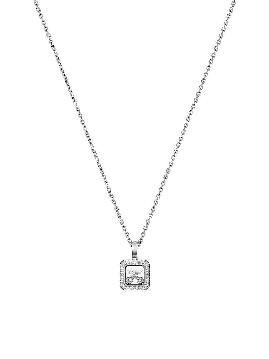 Womens Happy Diamonds 18K White Gold & 0.35 TCW Diamond Pendant Necklace Product Image