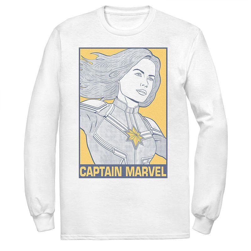 Men's Captain Marvel Pop Art Poster Tee,  Product Image