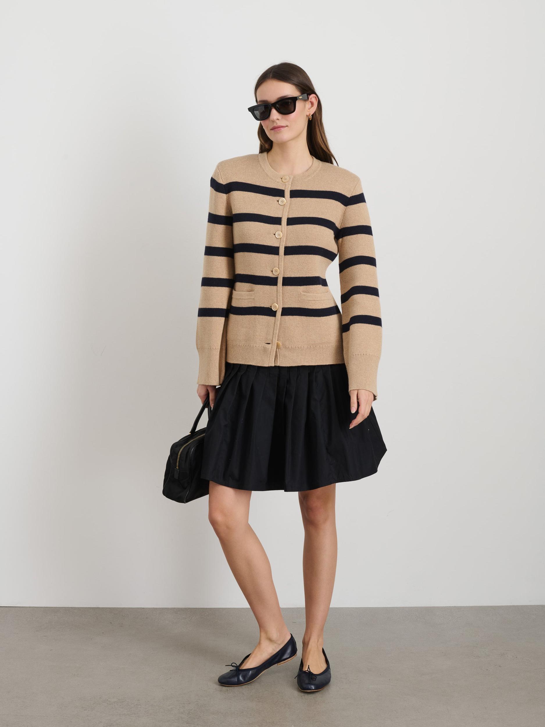 Provence Stripe Sweater Jacket In Cotton Cashmere Product Image