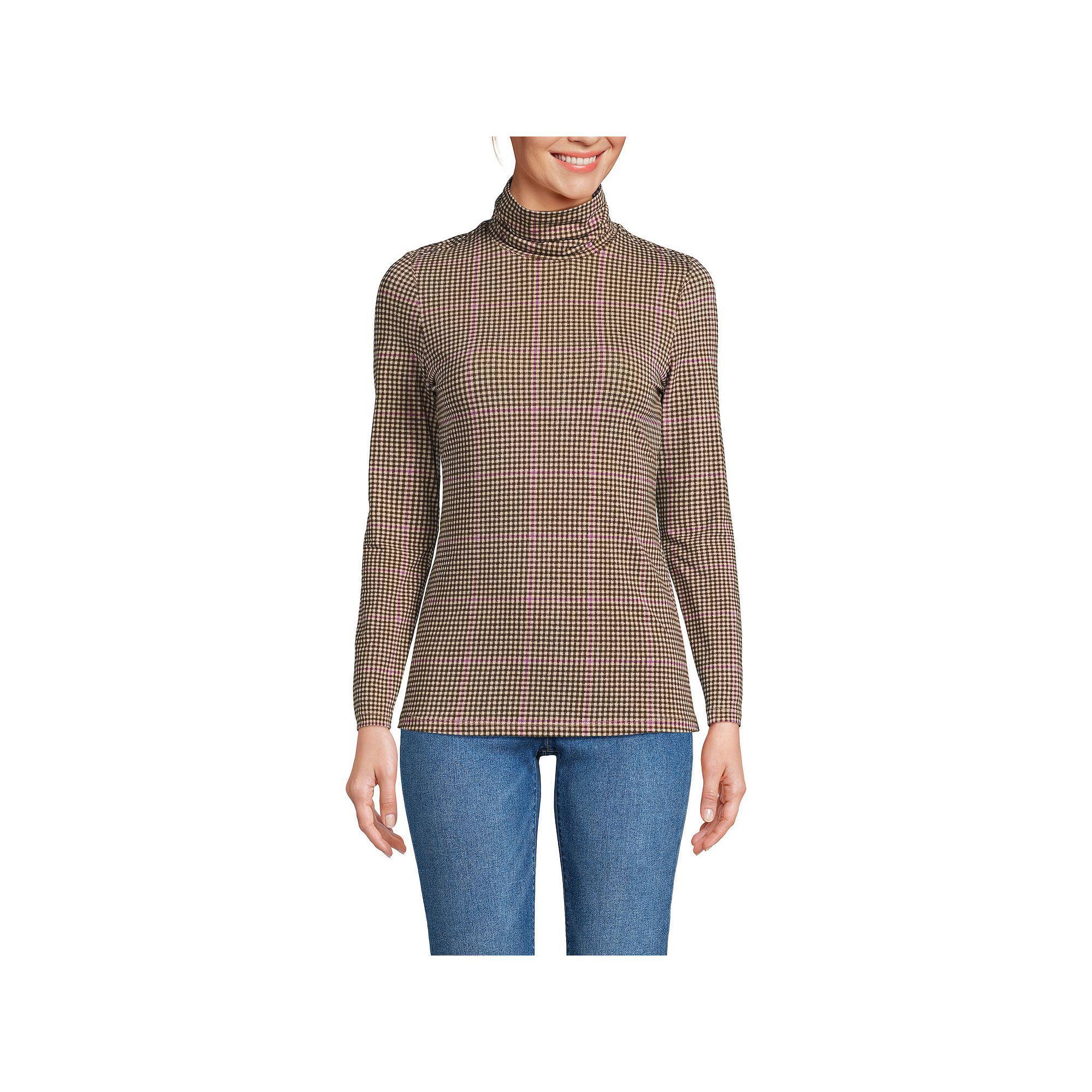 Women's Lands' End Lightweight Fitted Turtleneck,  Product Image