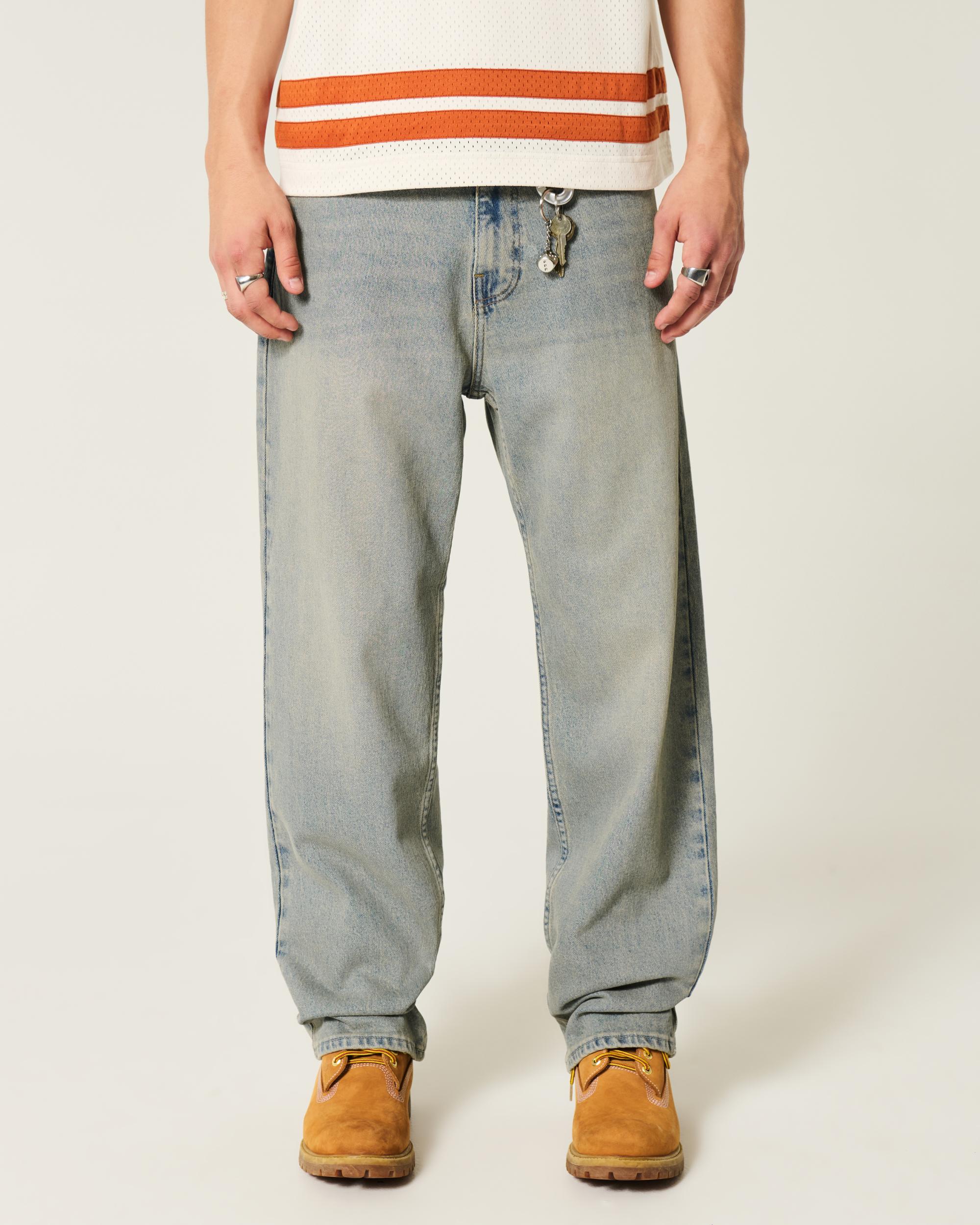 Light Wash Baggy Jeans Product Image