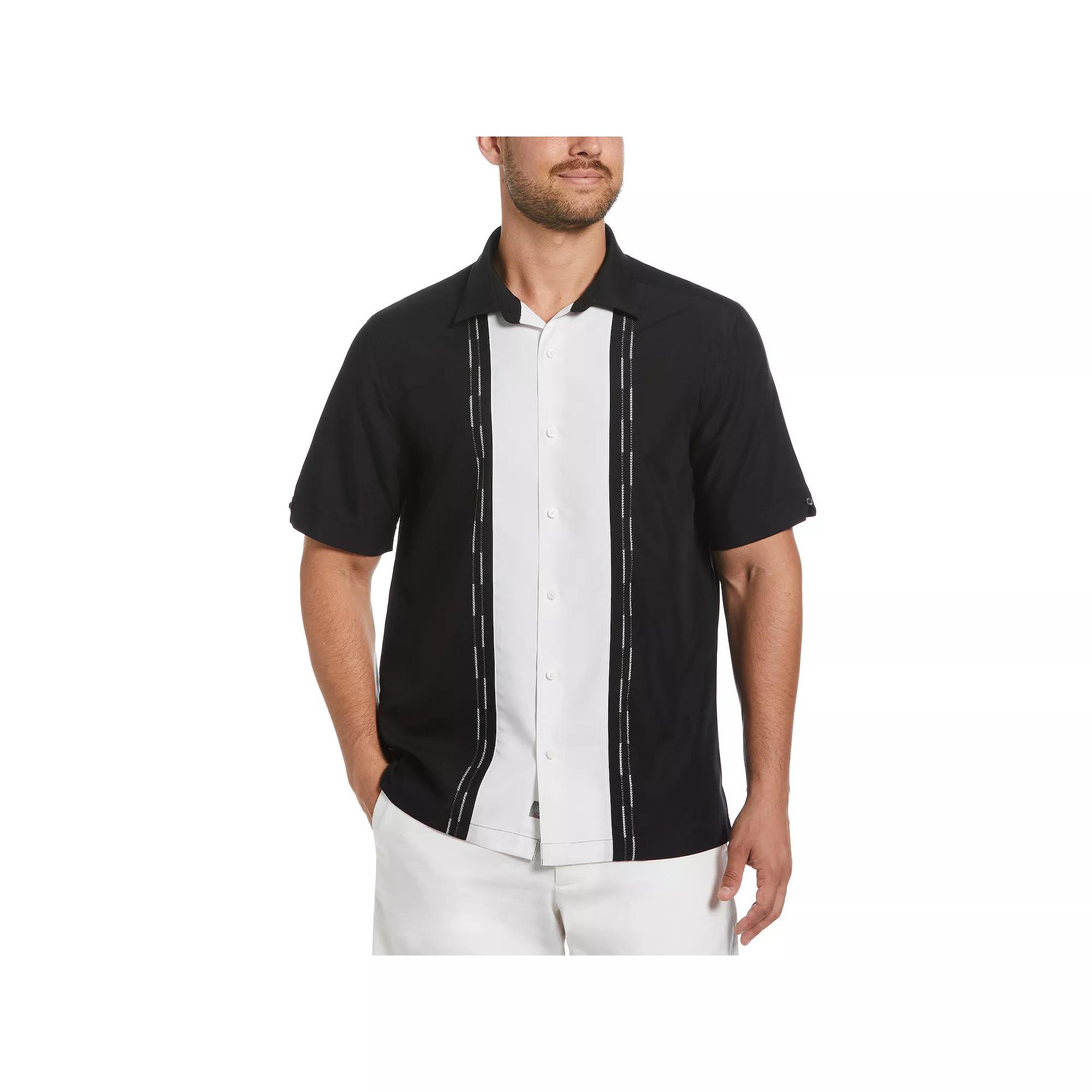 Men's Cubavera Colorblock Embroidered Short Sleeve Button-Down Shirt,  Product Image