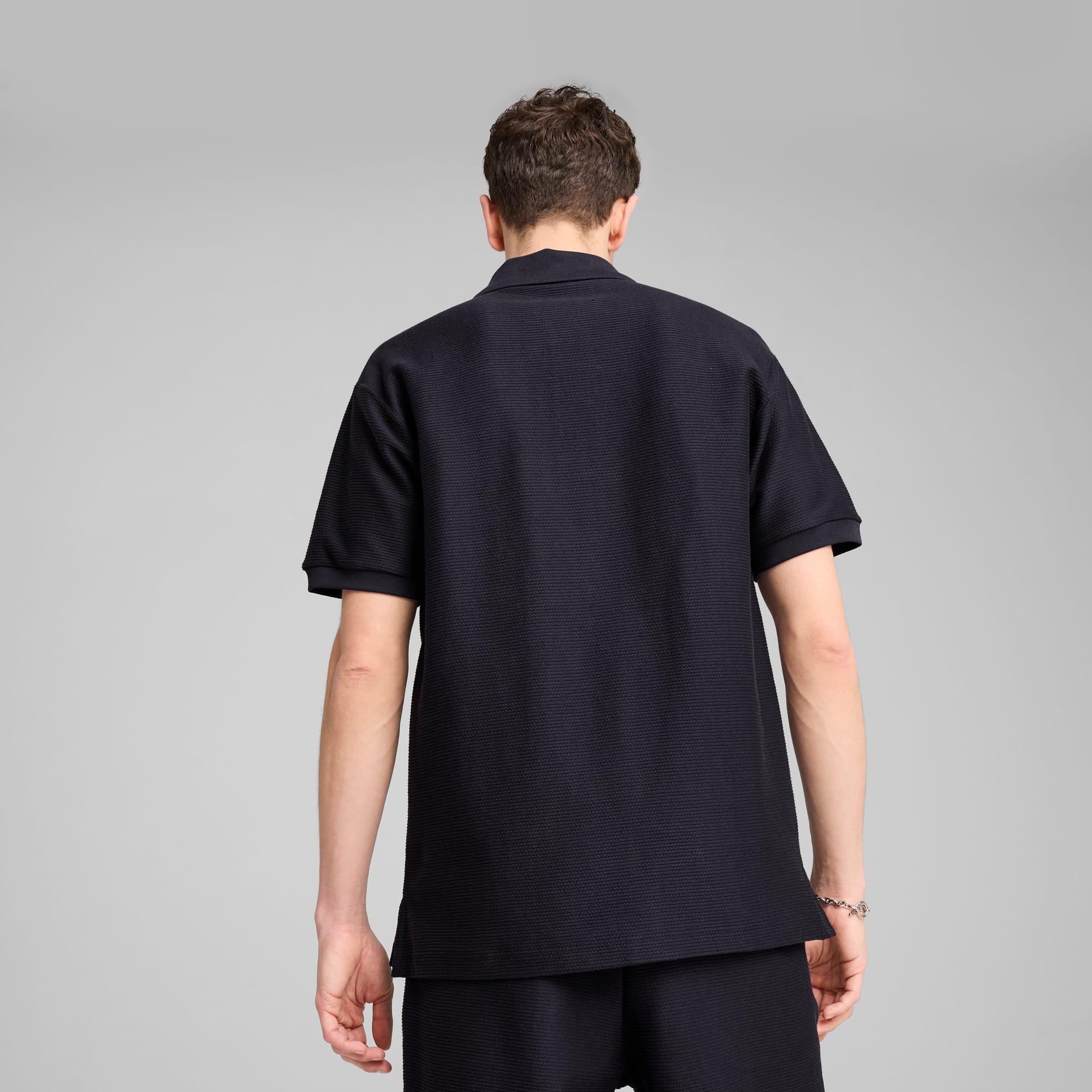 PREMIUM ESSENTIALS Men's Relaxed Jacquard Polo Product Image