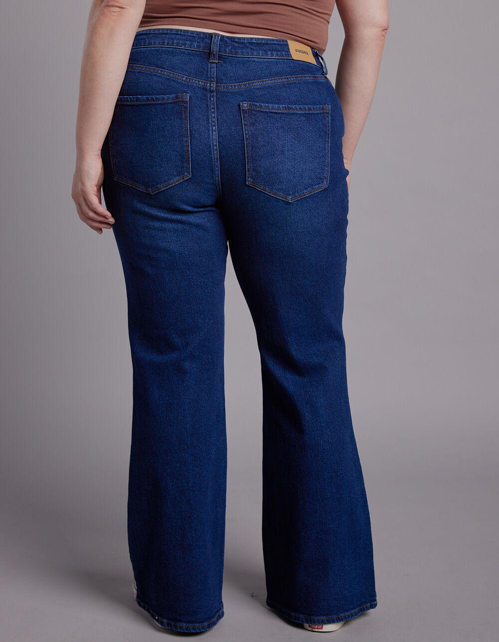 RSQ Womens High Rise Flare Jeans - DARK WASH Product Image