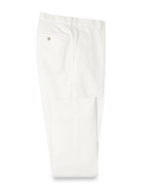 Non-Iron Cotton Stretch Twill Pants - Ivory Product Image