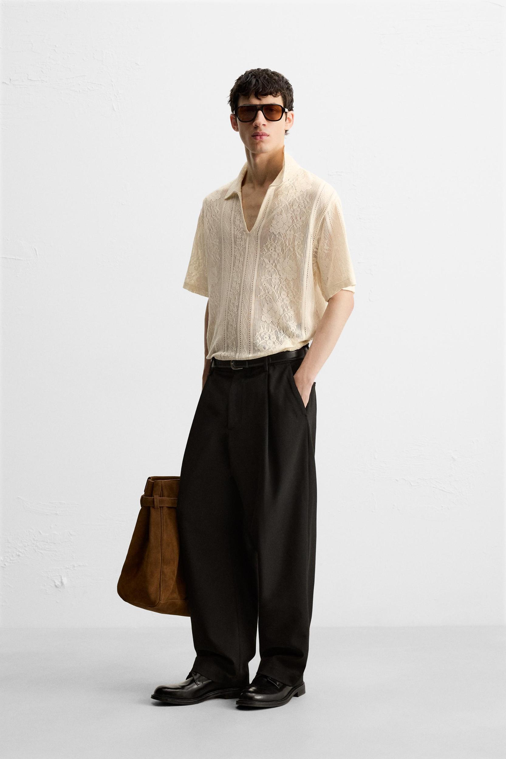 JACQUARD TEXTURED POLO Product Image