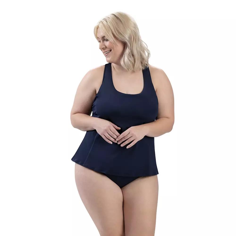 Women's Dolfin Aquashape UPF 50+ Solid Twist-Back Tankini Top,  Product Image