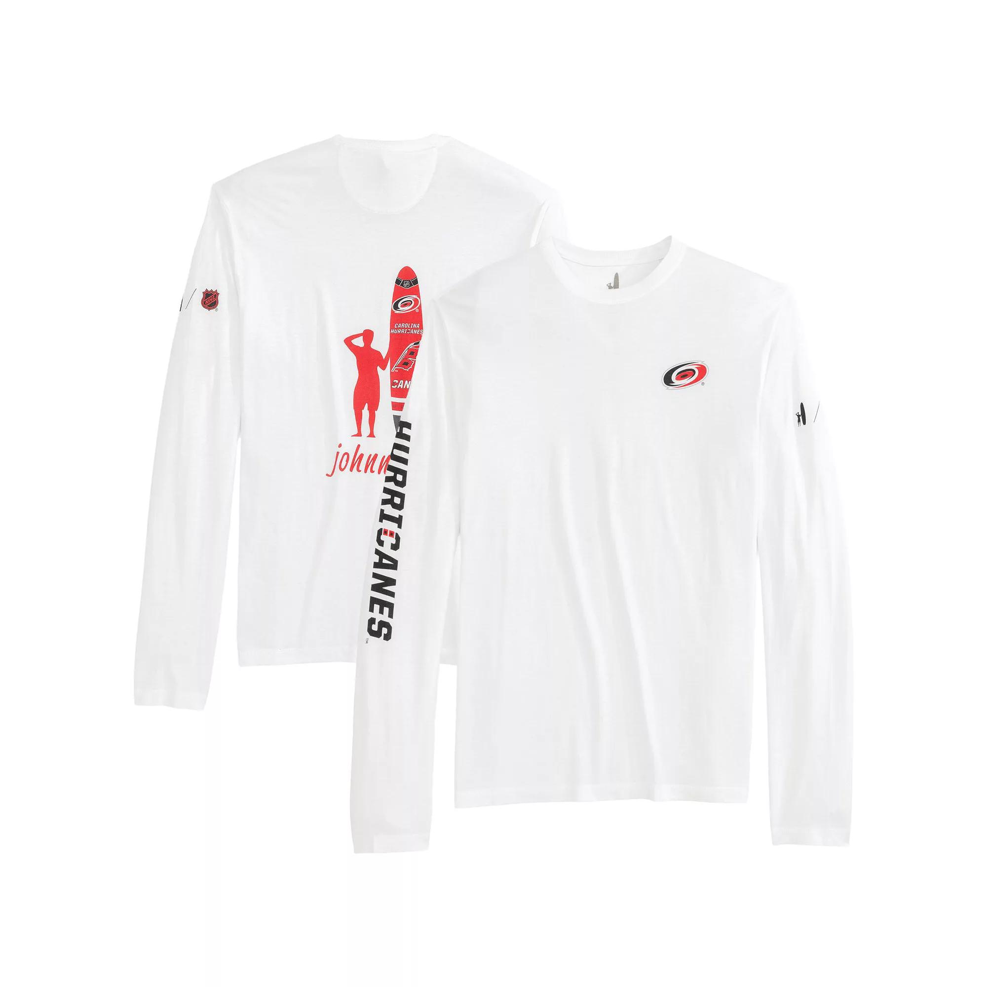 Men's johnnie-O White Carolina Hurricanes Adam Long Sleeve T-Shirt,  Product Image