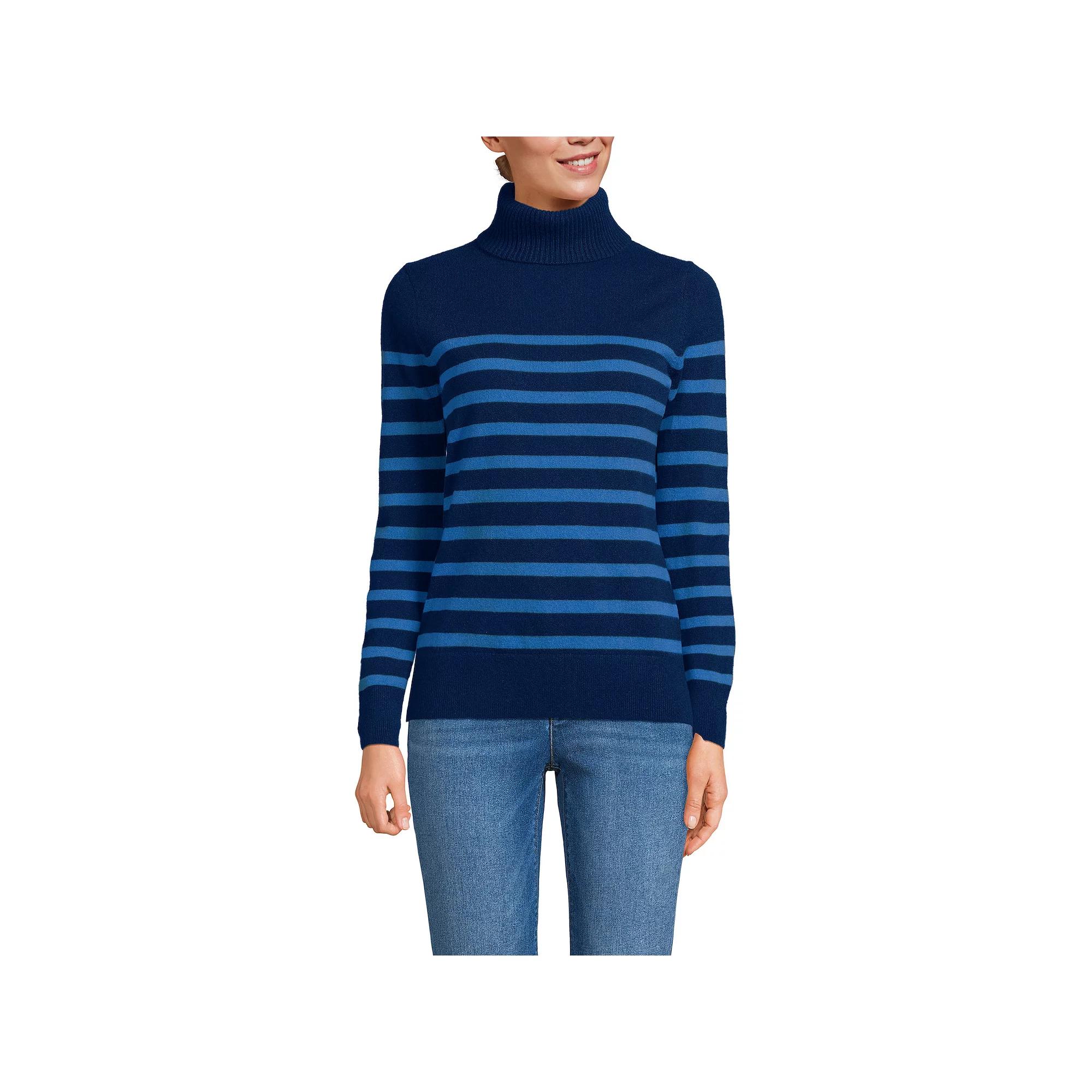 Women's Lands' End Turtleneck Cashmere Sweater,  Product Image