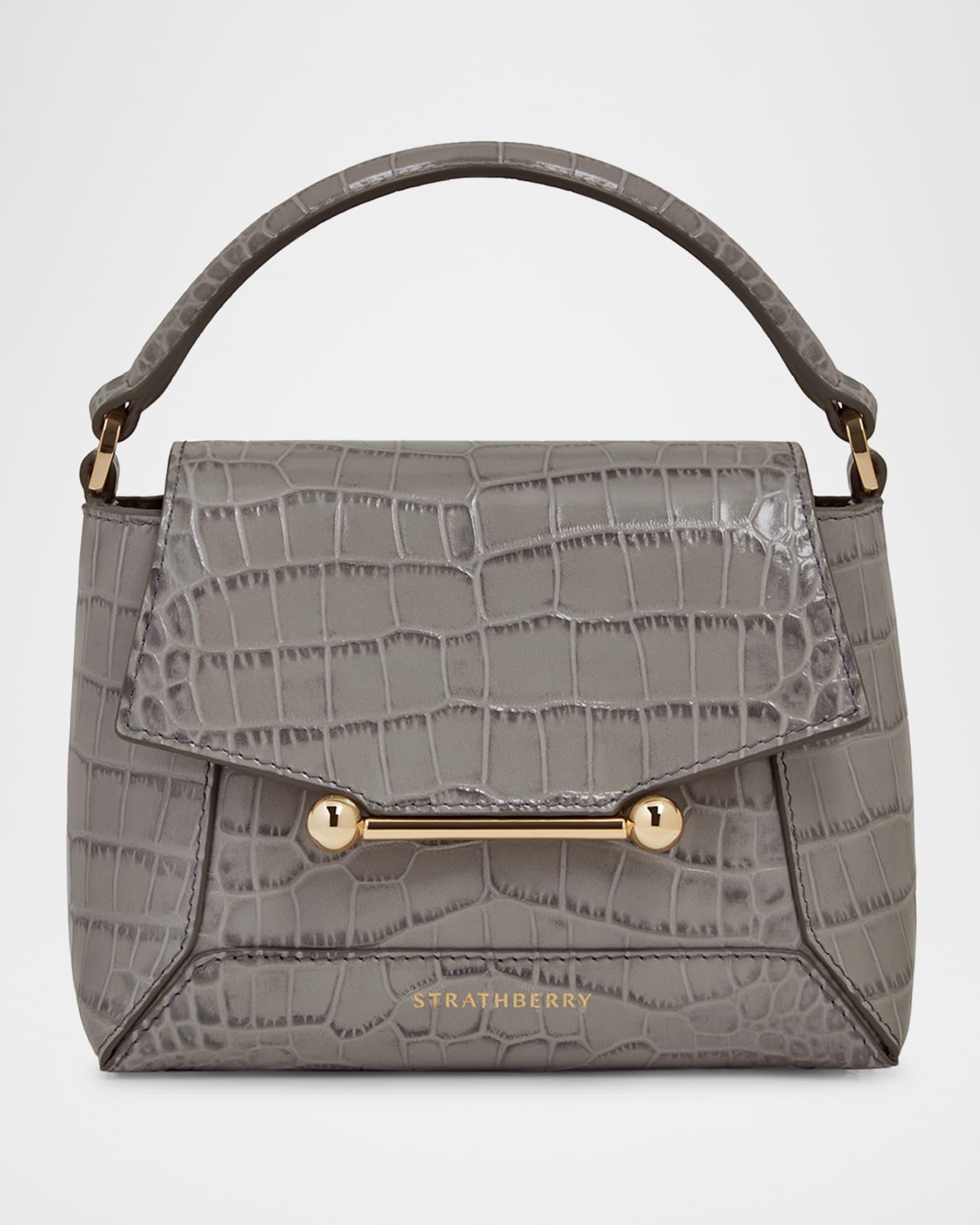 Mosaic Nano Croc-Embossed Leather Top-Handle Bag Product Image