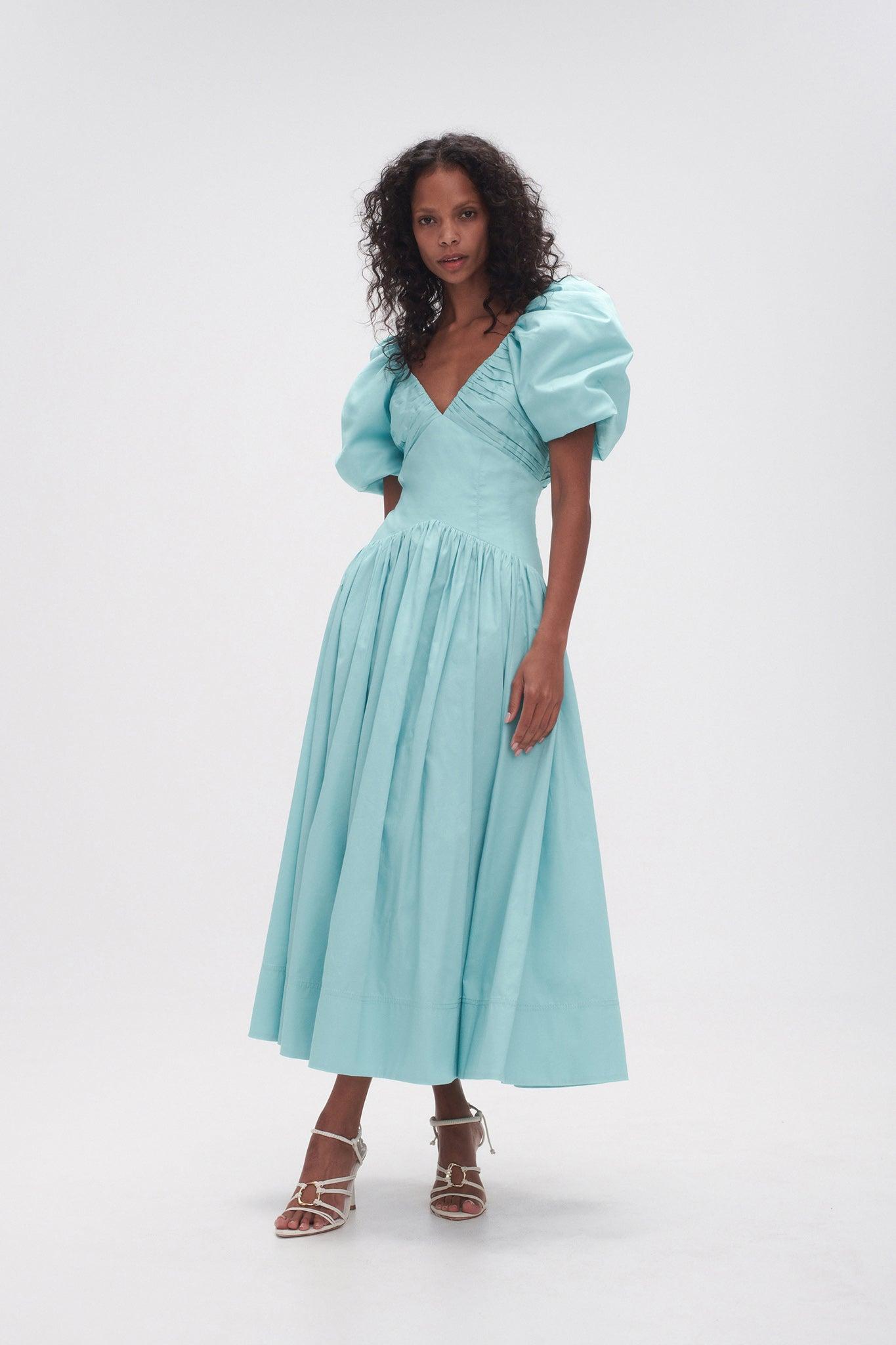 Gabrielle Plunge Midi Dress Product Image