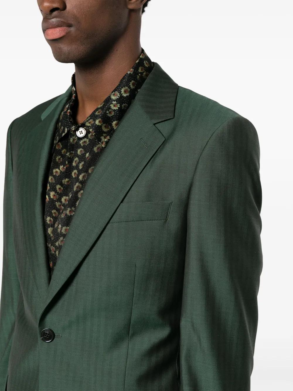 tonal-striped single-breasted virgin wool suit Product Image