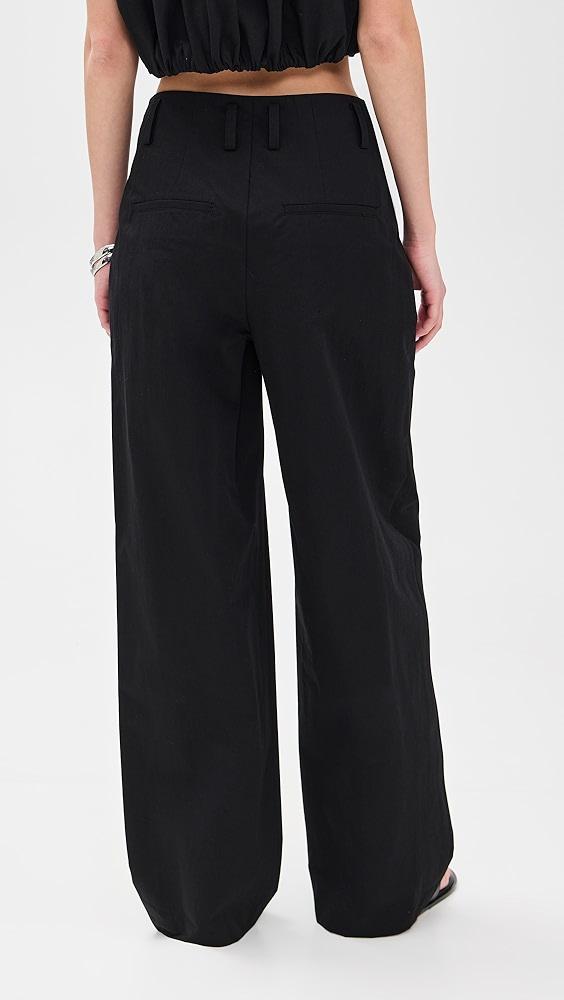 Vince High Rise Pleated Wide Leg Trousers | Shopbop Product Image