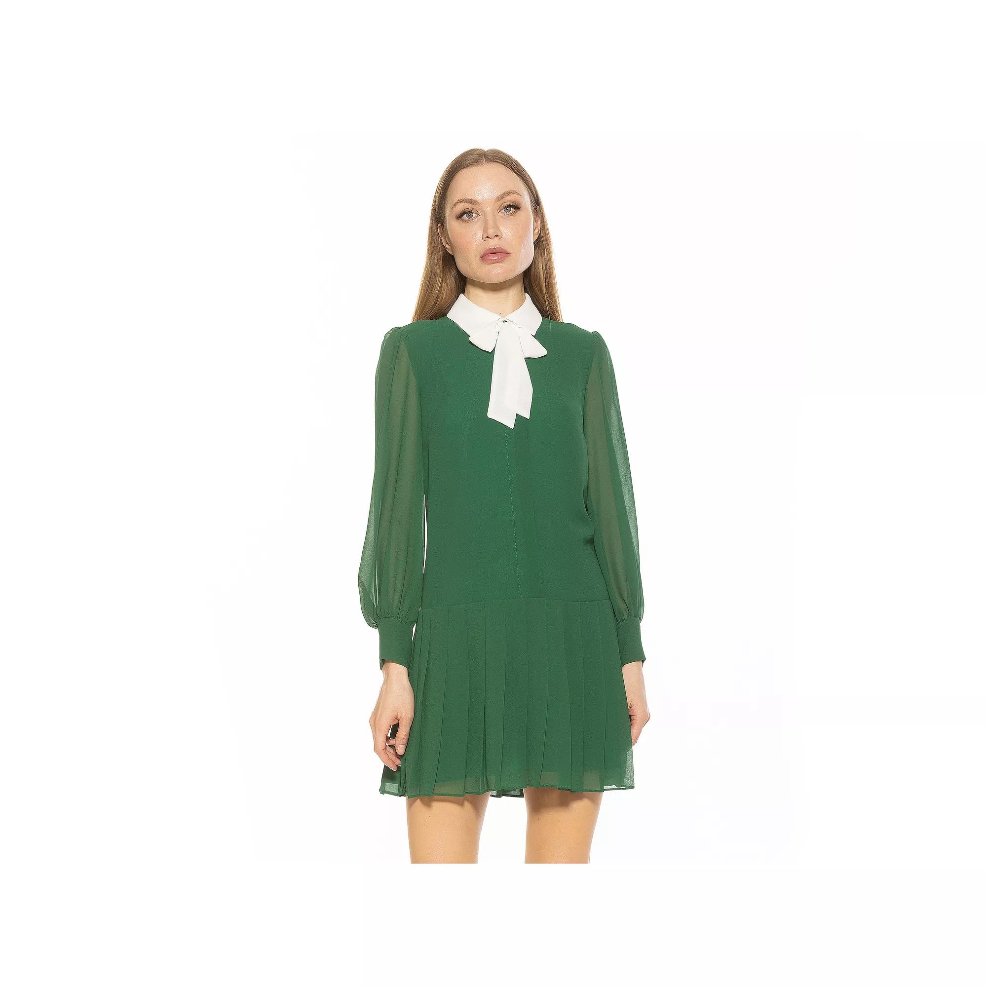 Women's ALEXIA ADMOR Glennis Collared Bow Tie Shift Dress,  Product Image