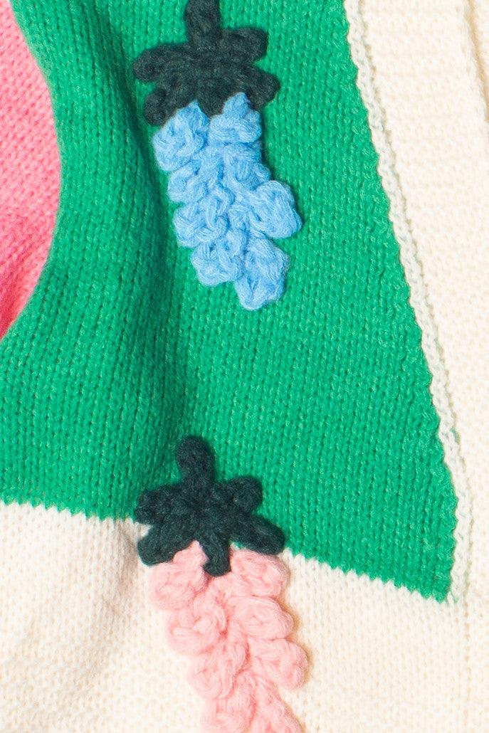 Rainbow Fruit 3D Applique Cardigan Product Image