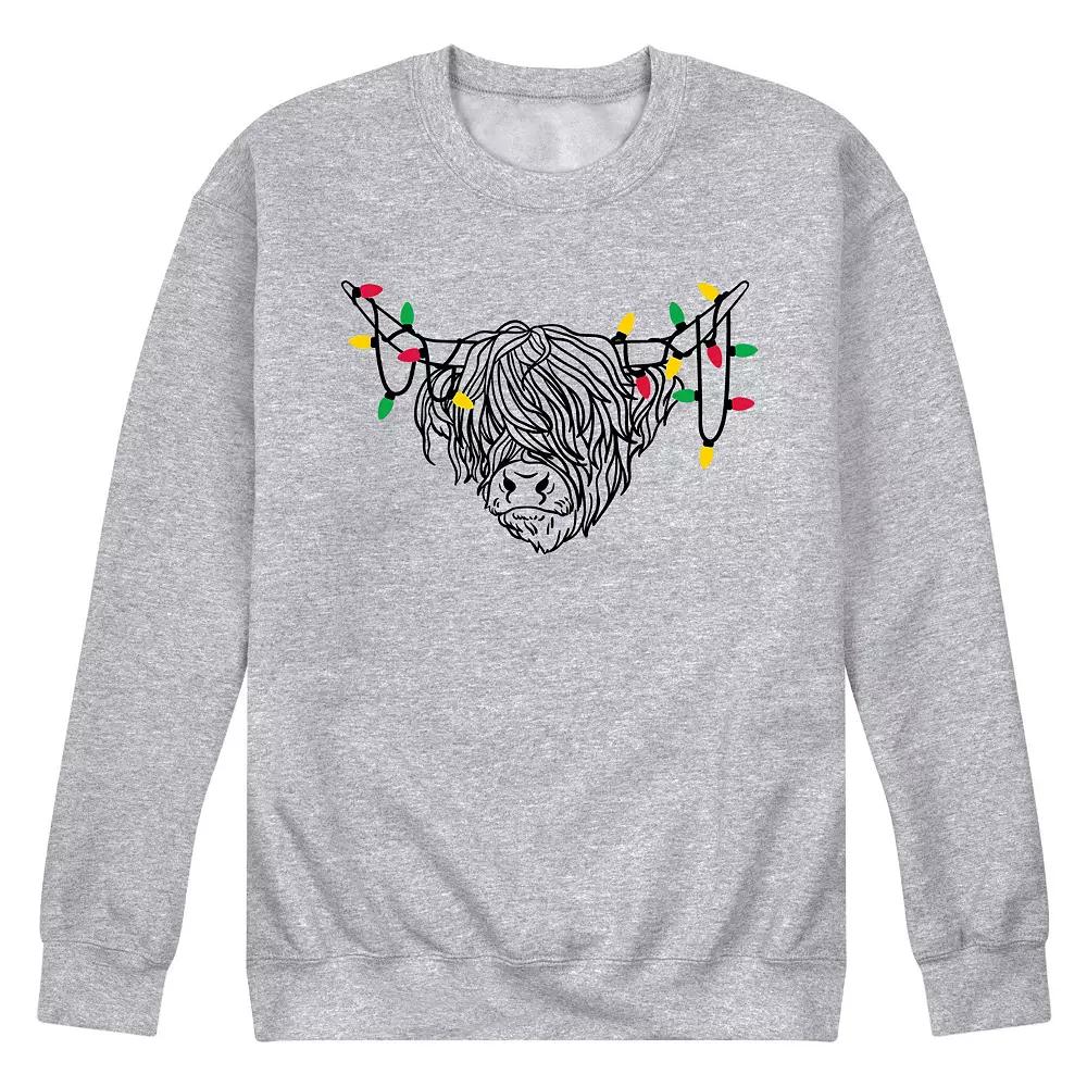 Men's Christmas Highland Cow Sweatshirt,  Product Image