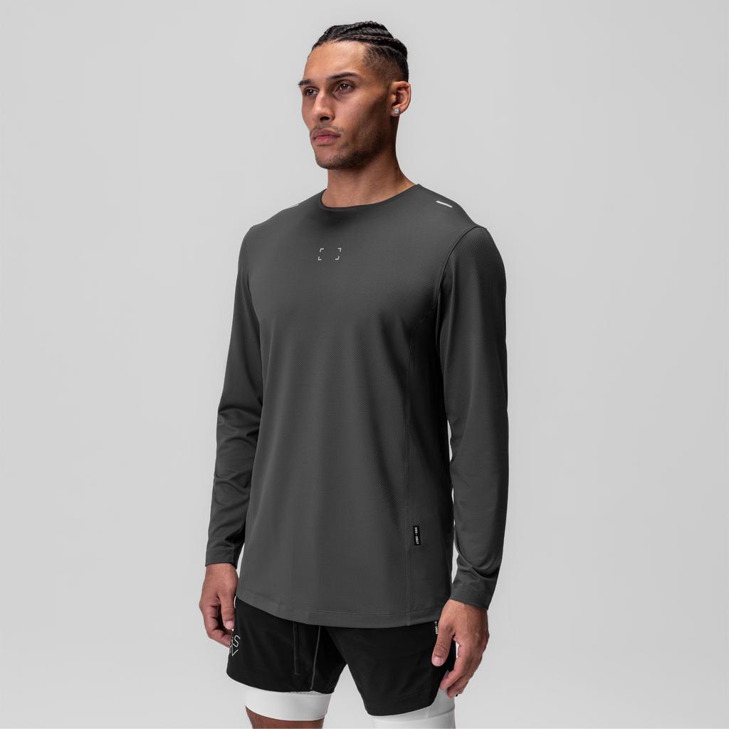 0907. AeroSilver® Training Long Sleeve - Space Grey "Space Bracket" Product Image
