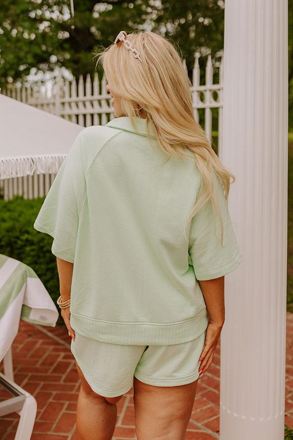 Casual Ease Sweatshirt in Mint Curves Product Image