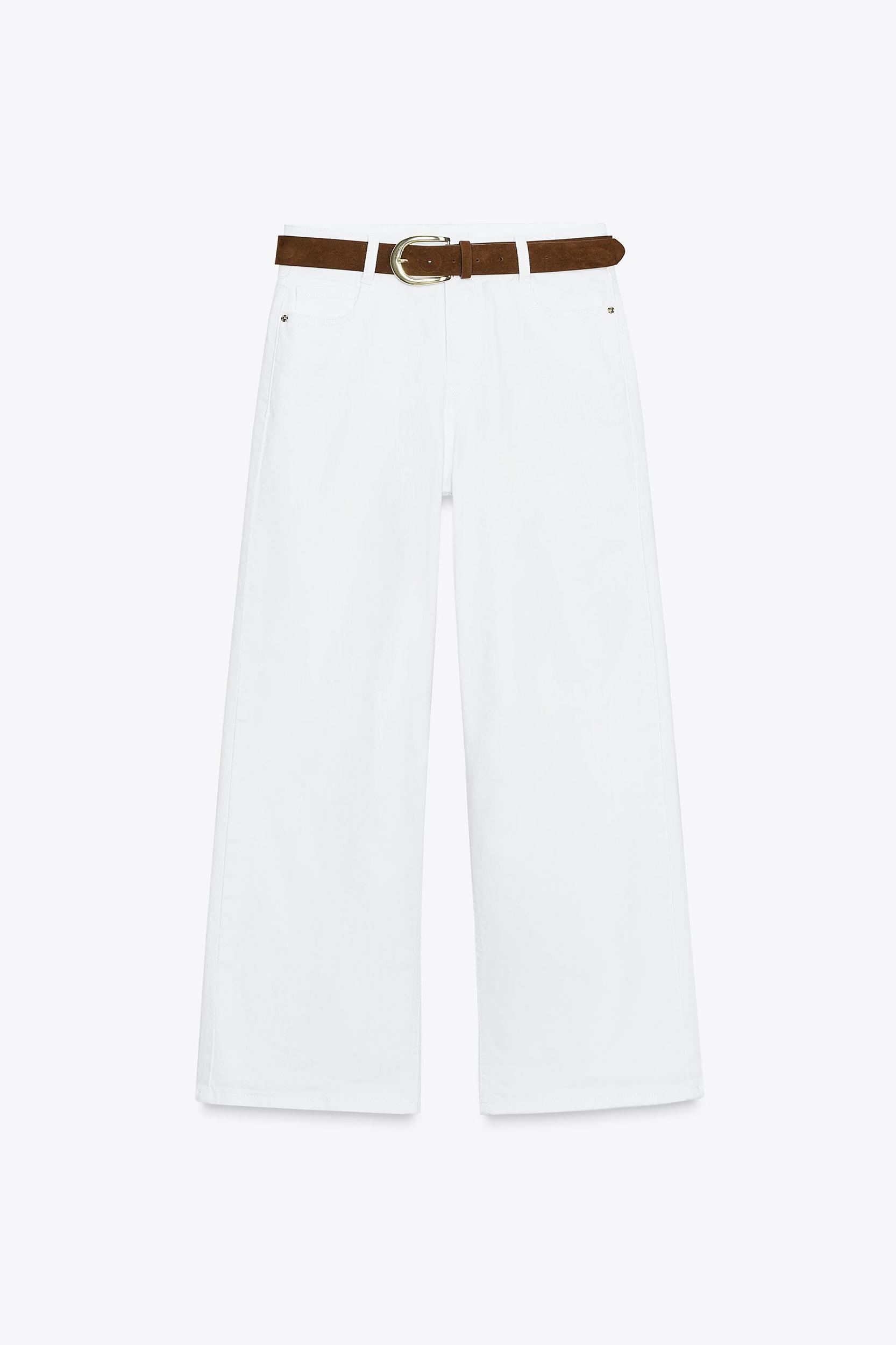 Z.10 HIGH-WAISTED BELTED CULOTTE JEANS Product Image