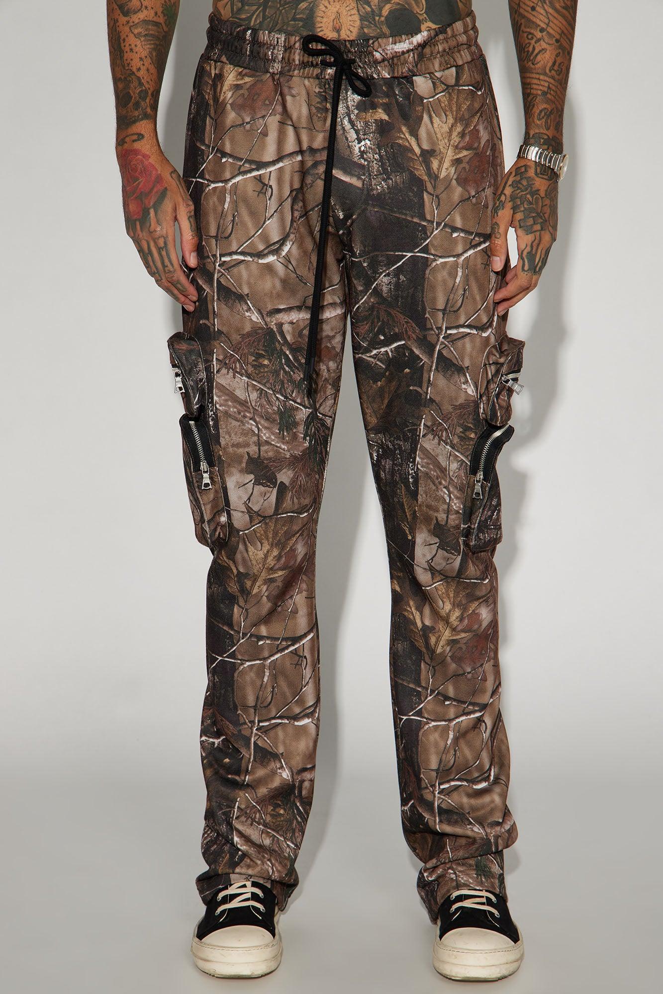 Tree Camo Cargo Flared Sweatpant - Camouflage Product Image