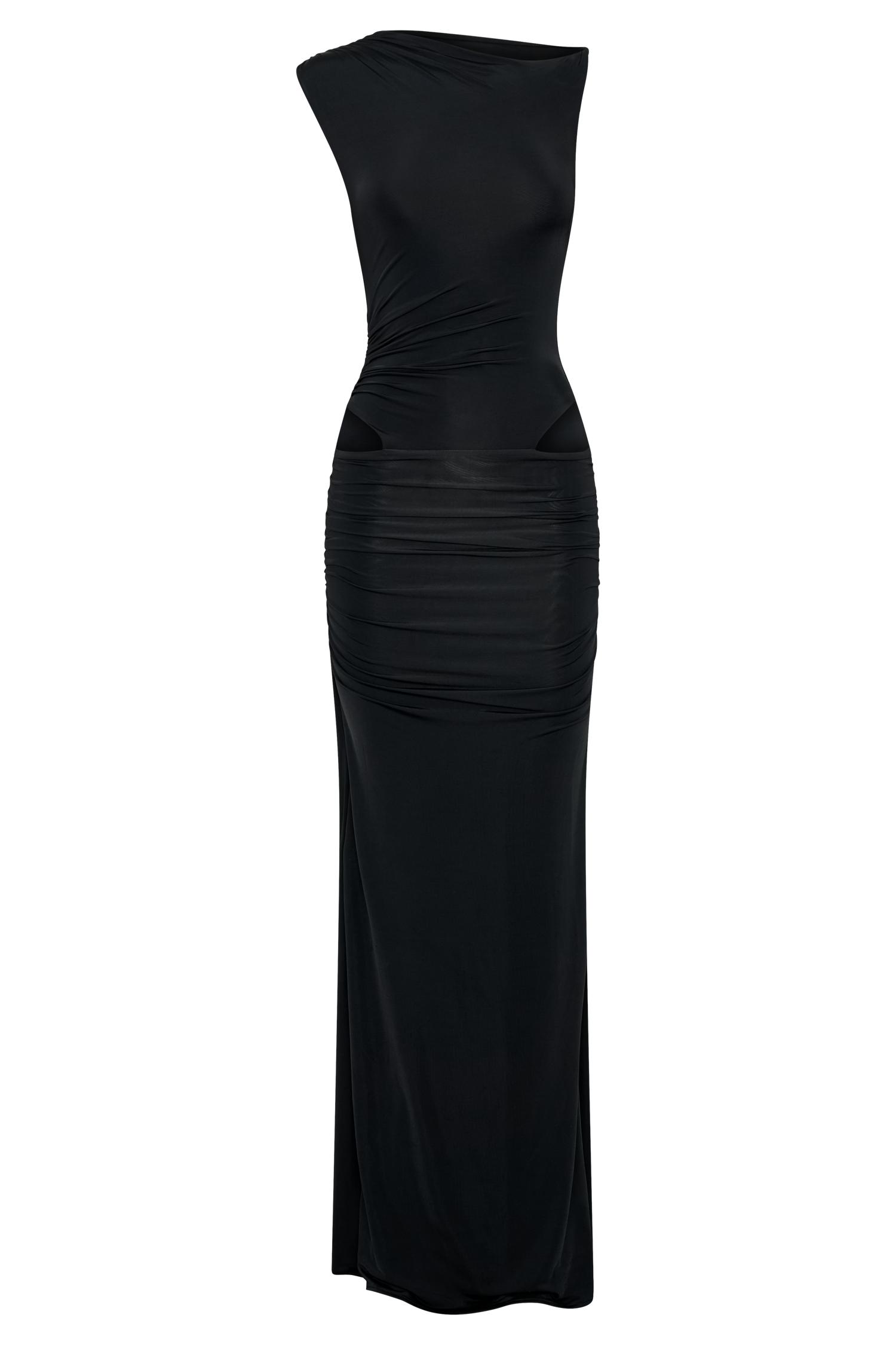 Kaia Slinky Cut Out Maxi Dress - Black Product Image