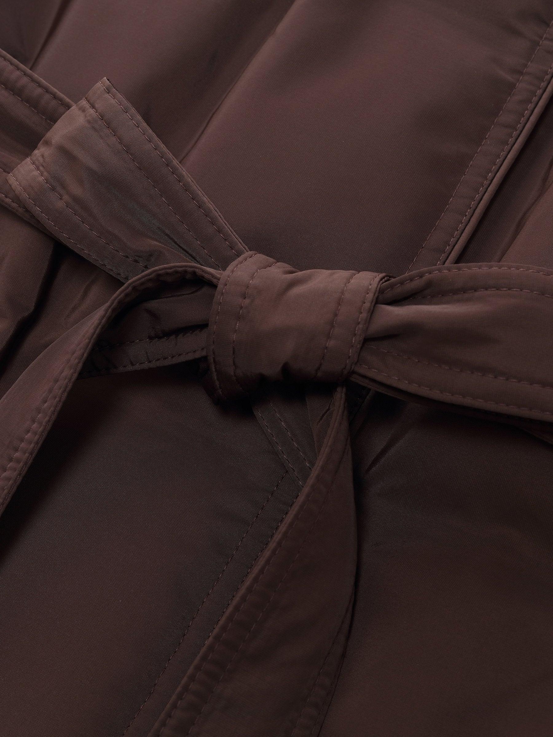 Quilted Hooded Goose Down Wrap Overcoat Product Image