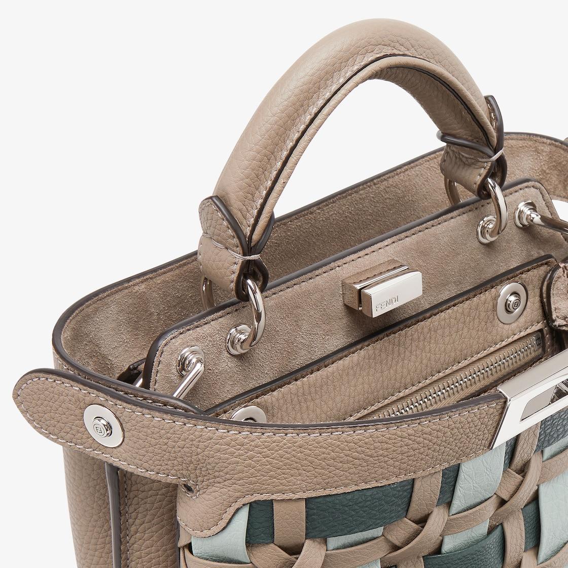 Peekaboo Soft SmallMulticolor interlaced leather bag Product Image