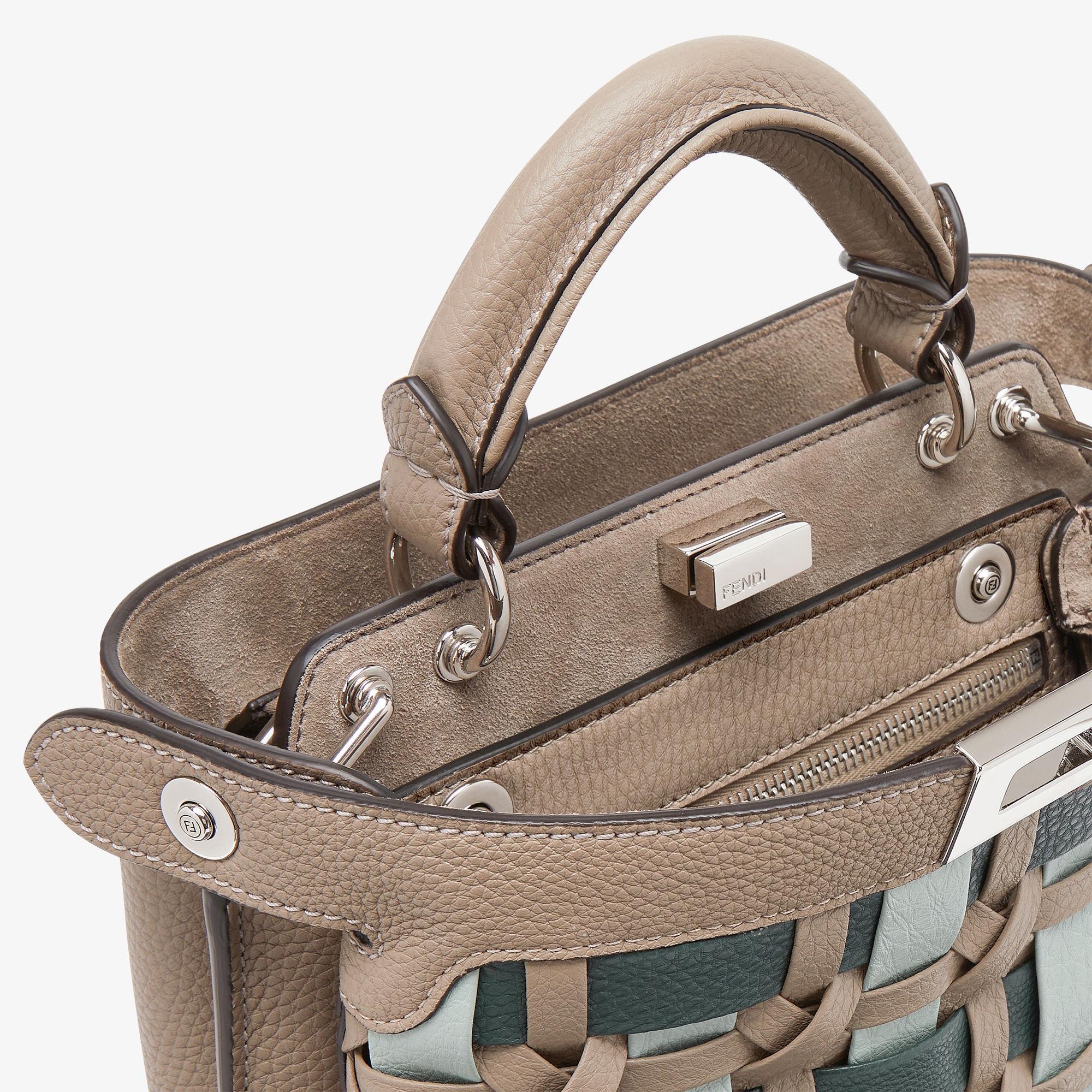 Peekaboo Soft SmallMulticolor interlaced leather bag Product Image