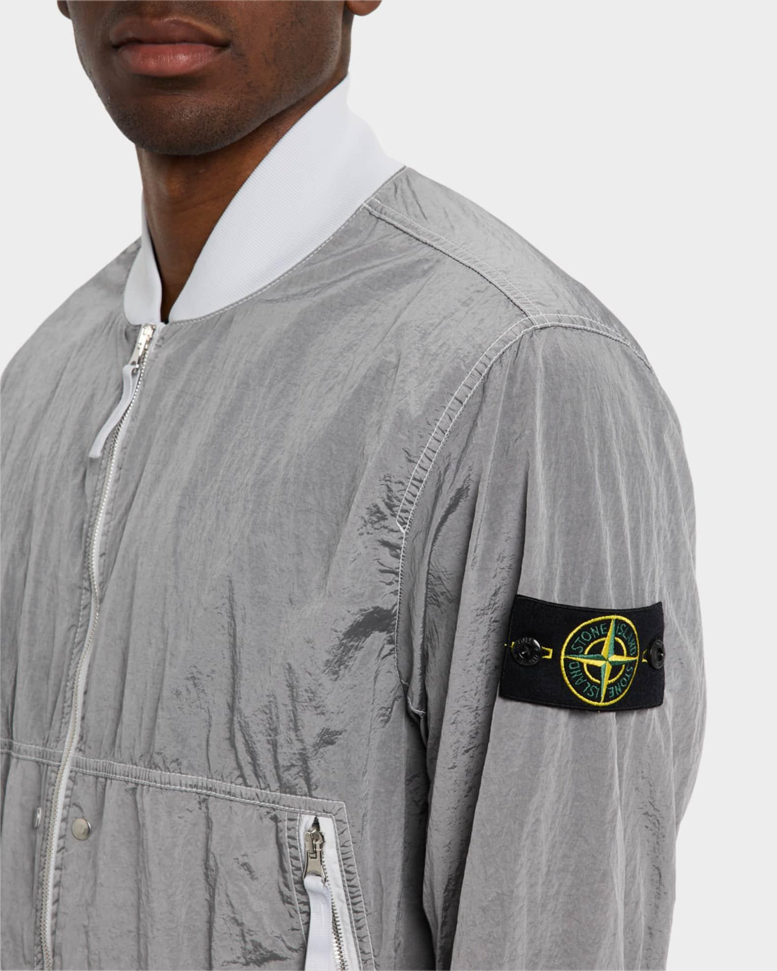 Men's Metallic Nylon Bomber Jacket Product Image