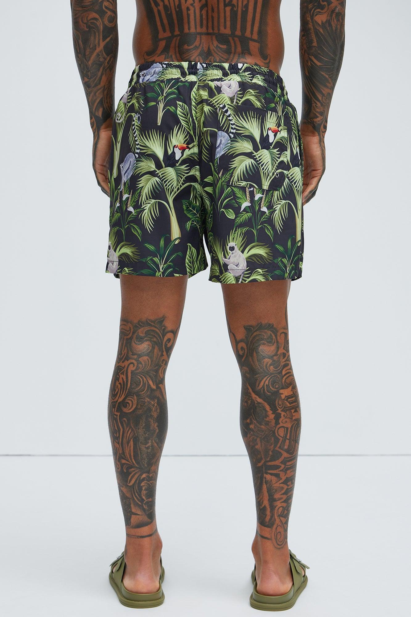 Expedition Swim Mid Trunk - Green/combo Product Image