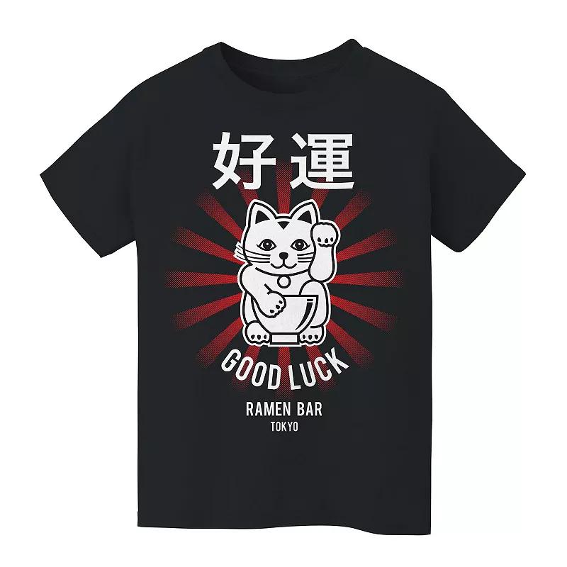 Kid's 8-20 Good Luck Graphic Tee, Boy's, Size: Small, Black Product Image