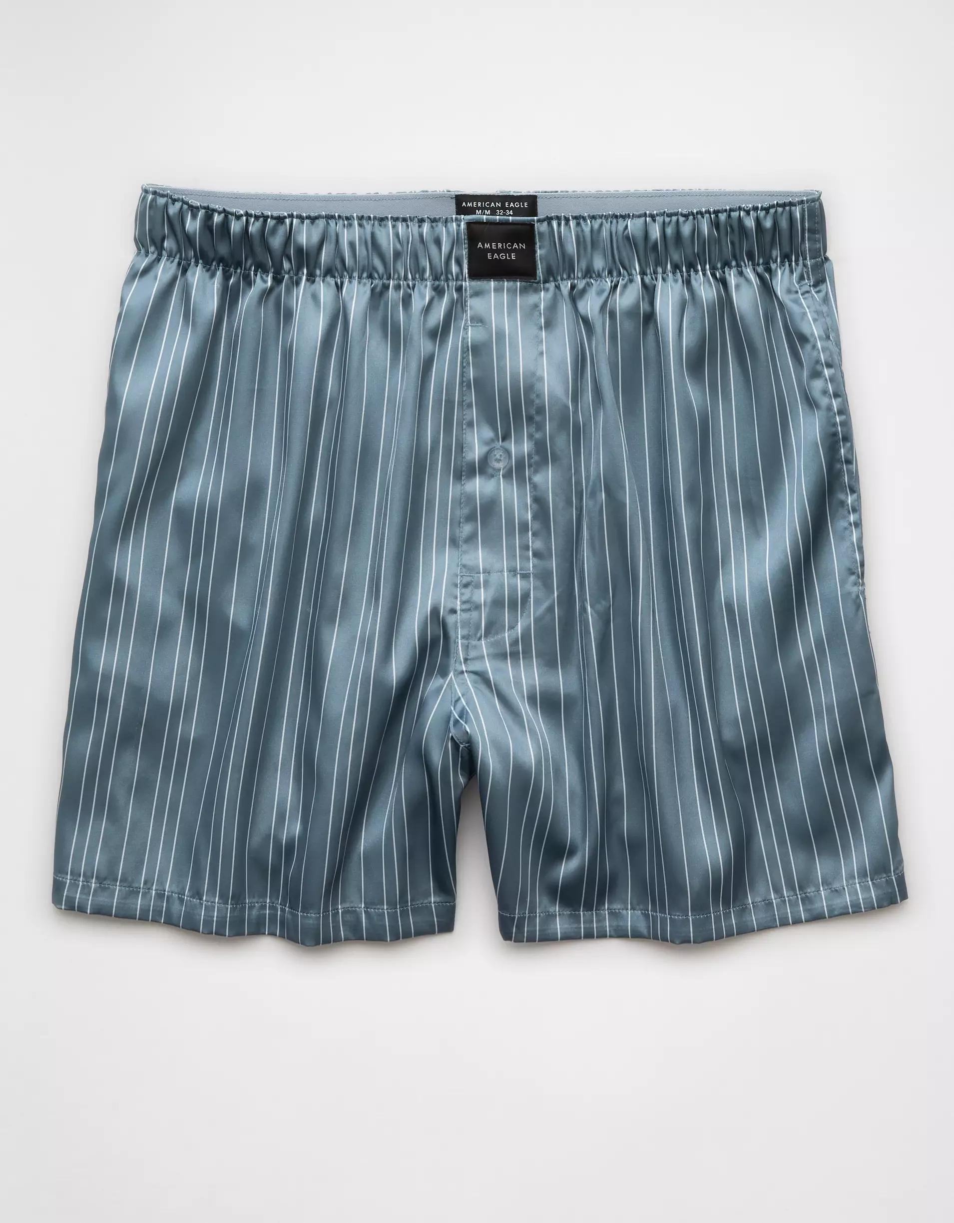 AEO Men's Striped Satin Pocket Boxer Short Product Image