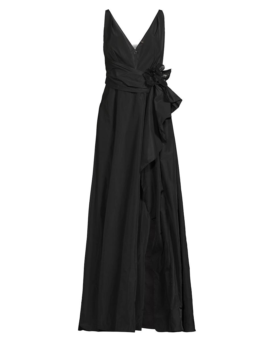 Womens Caro Embellished Satin V-Neck Gown Product Image