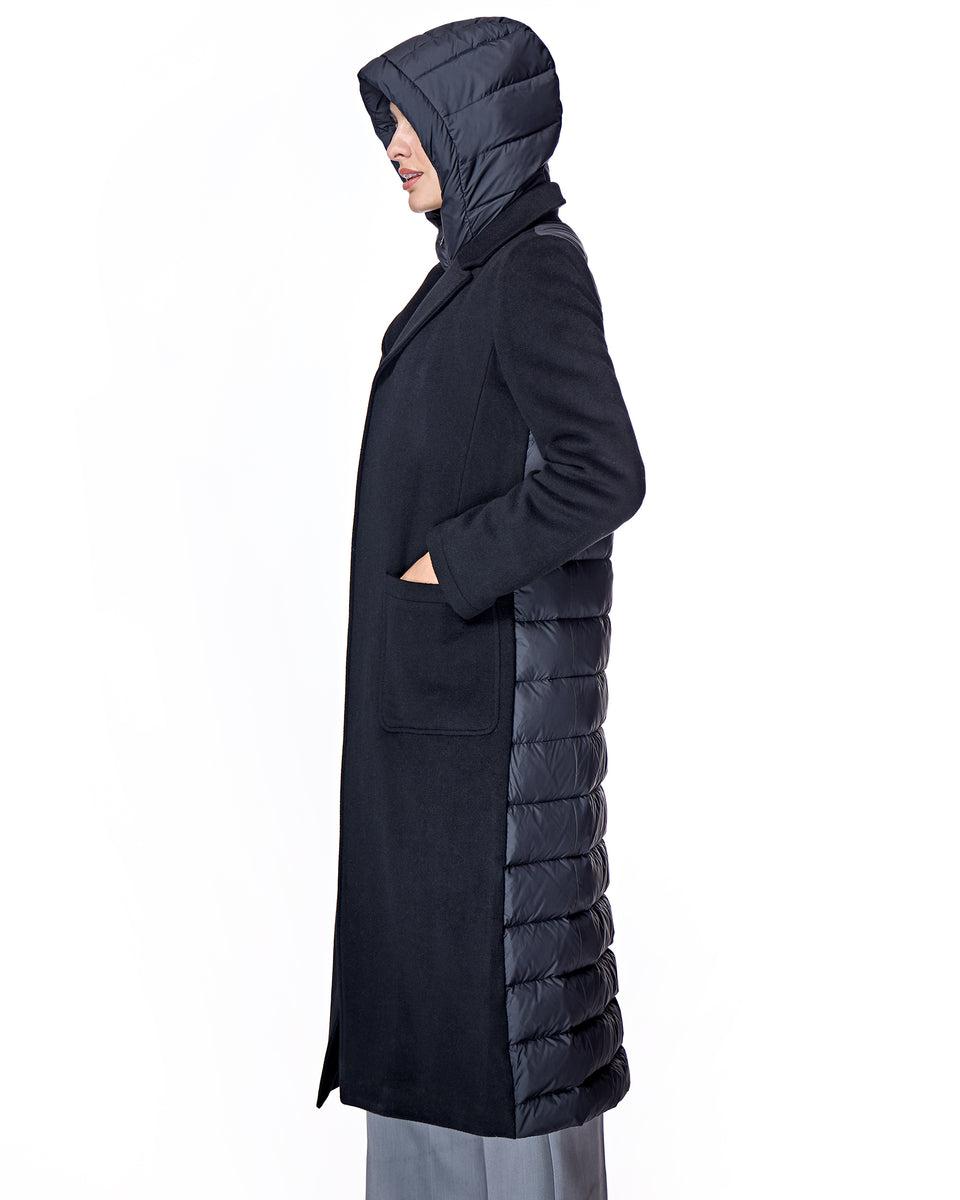 Cashmere Blend and Puffer Hooded Coat Product Image