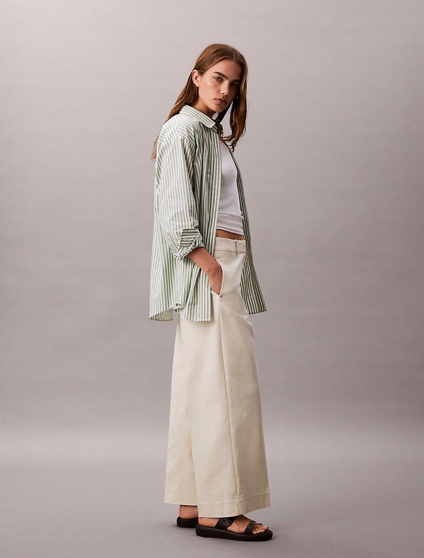 Wide Leg Cropped Chino Pant Product Image