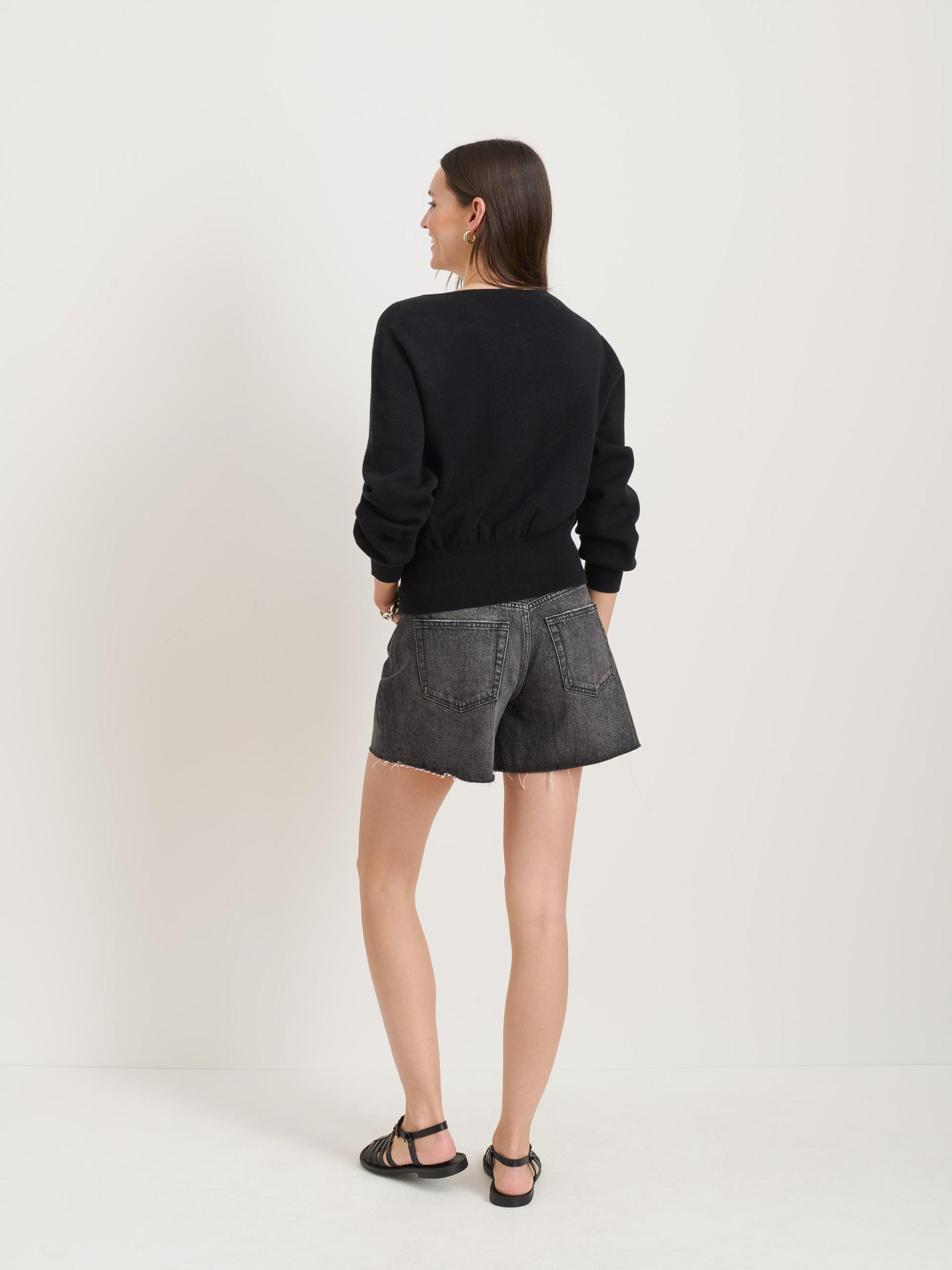 Stella Short in Black Denim Product Image