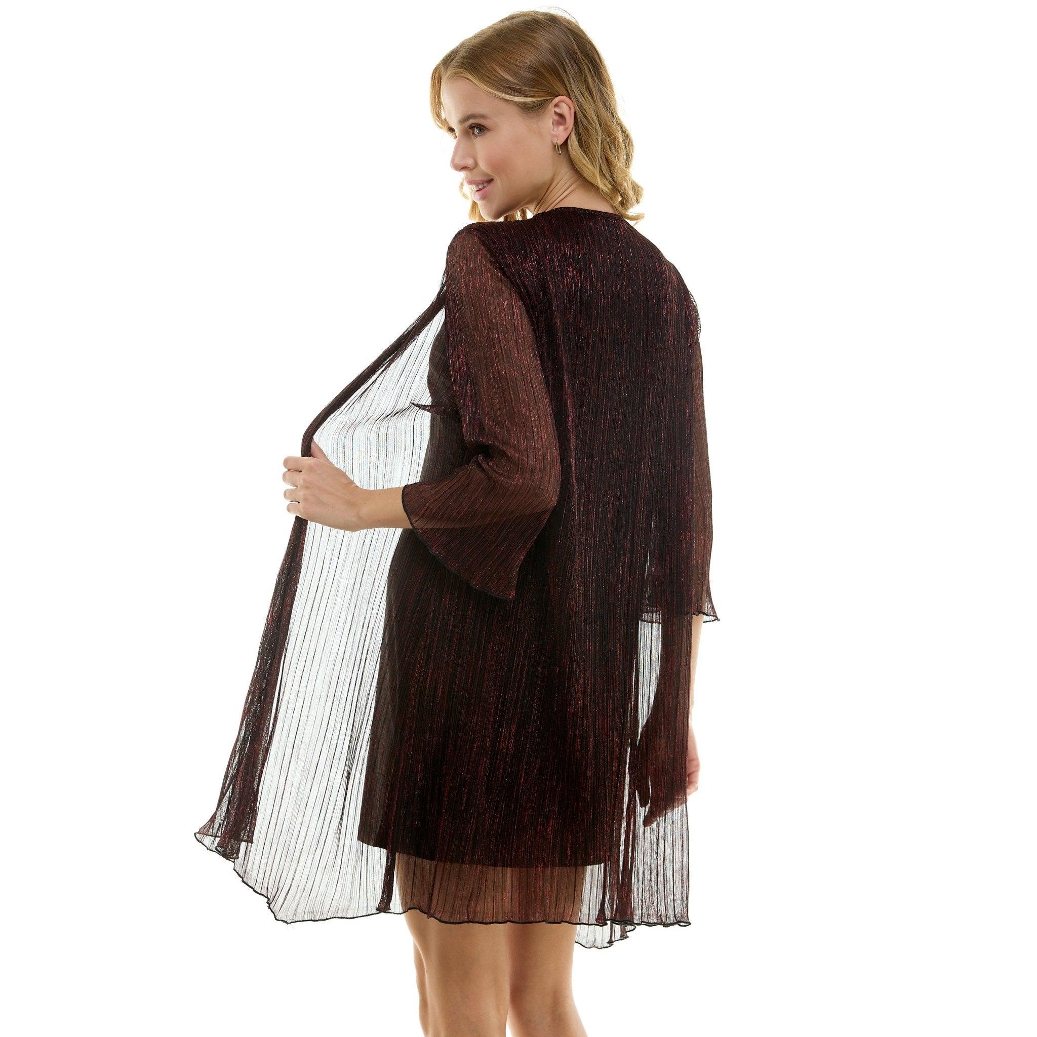 Sara Michelle Green Floral 3/4 2Fer Tank Dress W/ Necklace Product Image