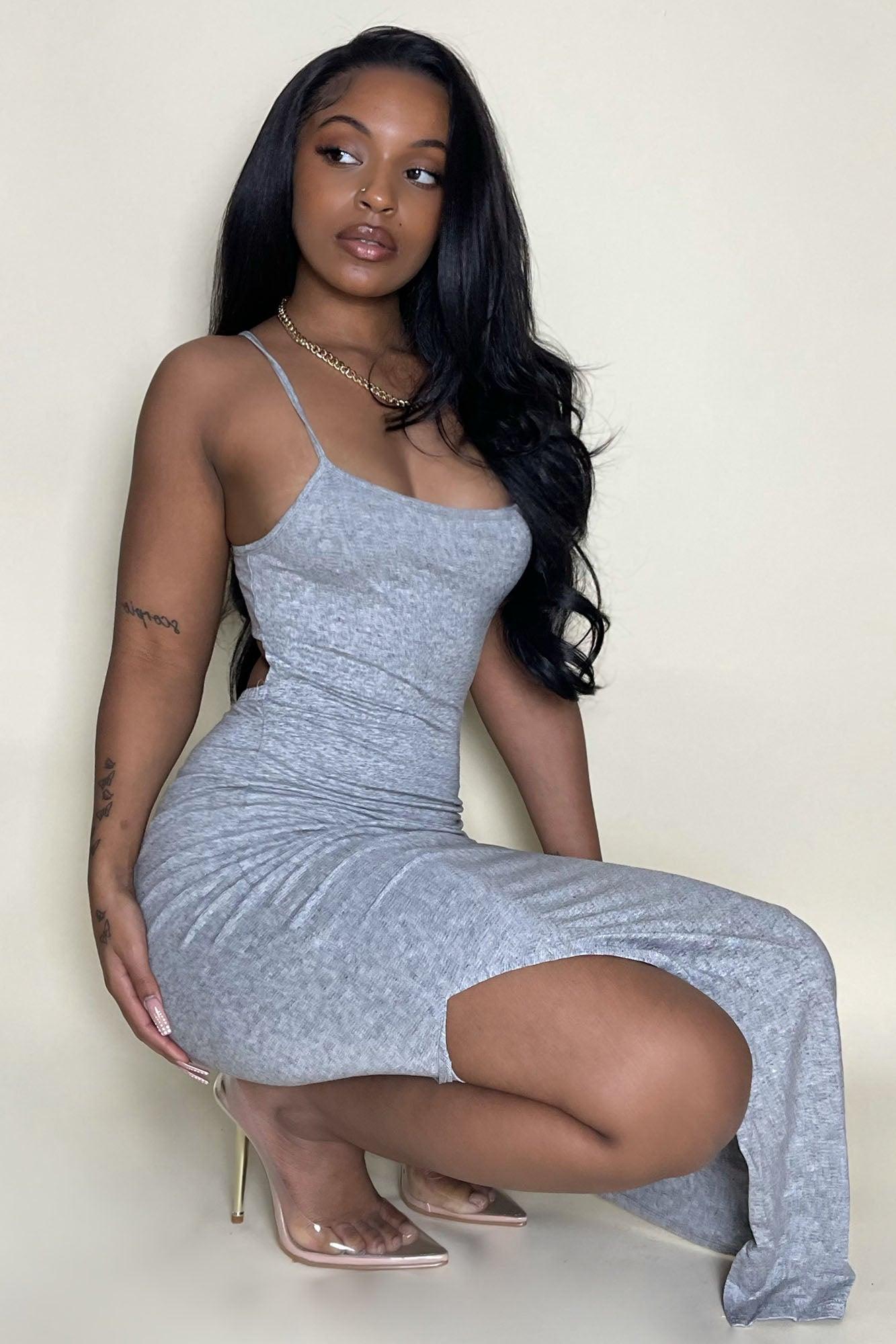 True Story Maxi Dress - Heather Grey Product Image